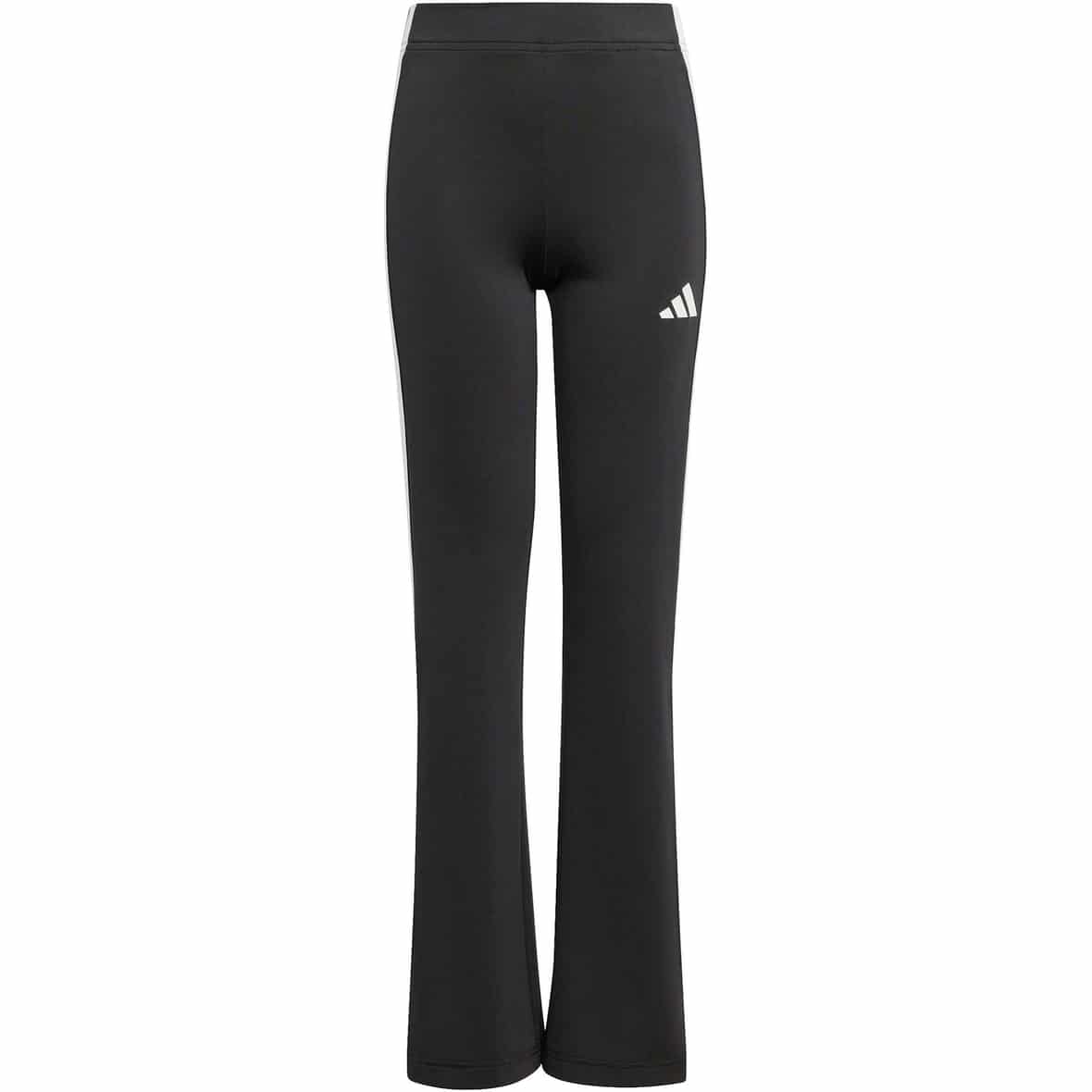 Train Essentials 3 Stripes Flared  Kinder Leggings Schwarz_000__BLACK/WHITE | 128