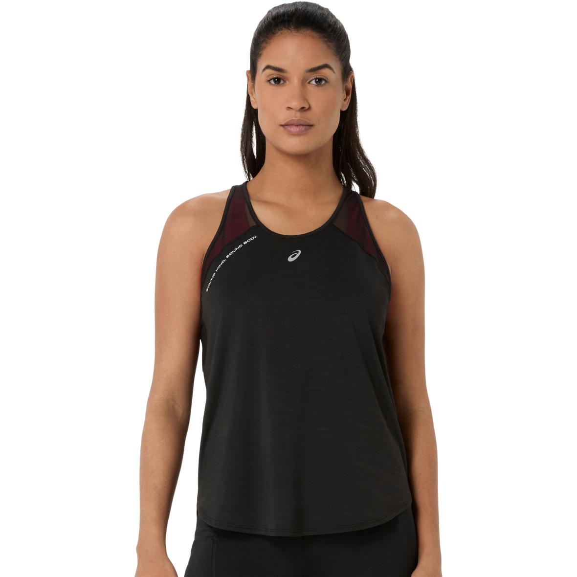 Road Tank Damen Laufshirt Schwarz_001__PERFORMANCE BLACK | XS
