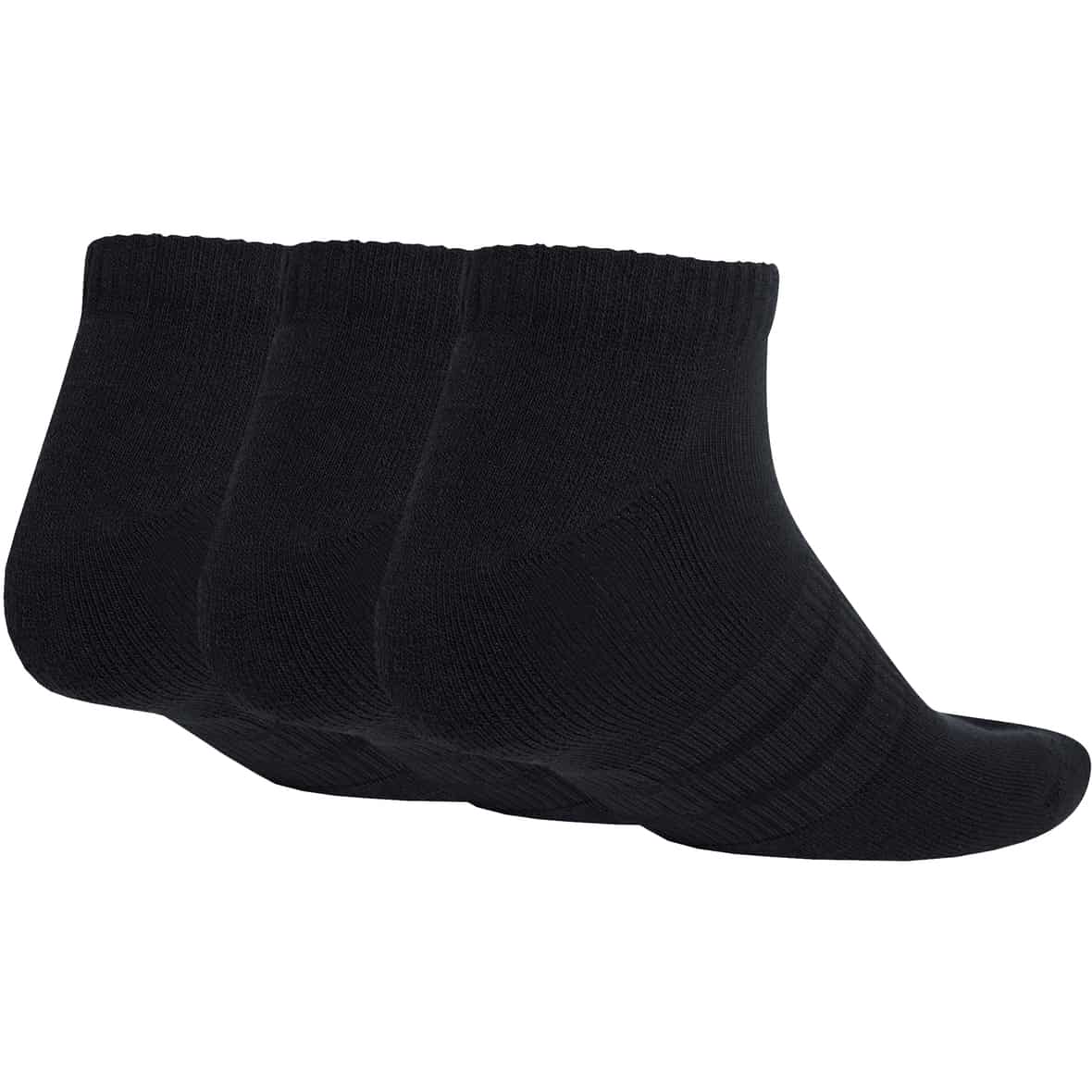 Cushioned Essentials Low 3er-Pack Socken Schwarz_000__BLACK/BLACK/WHITE | L