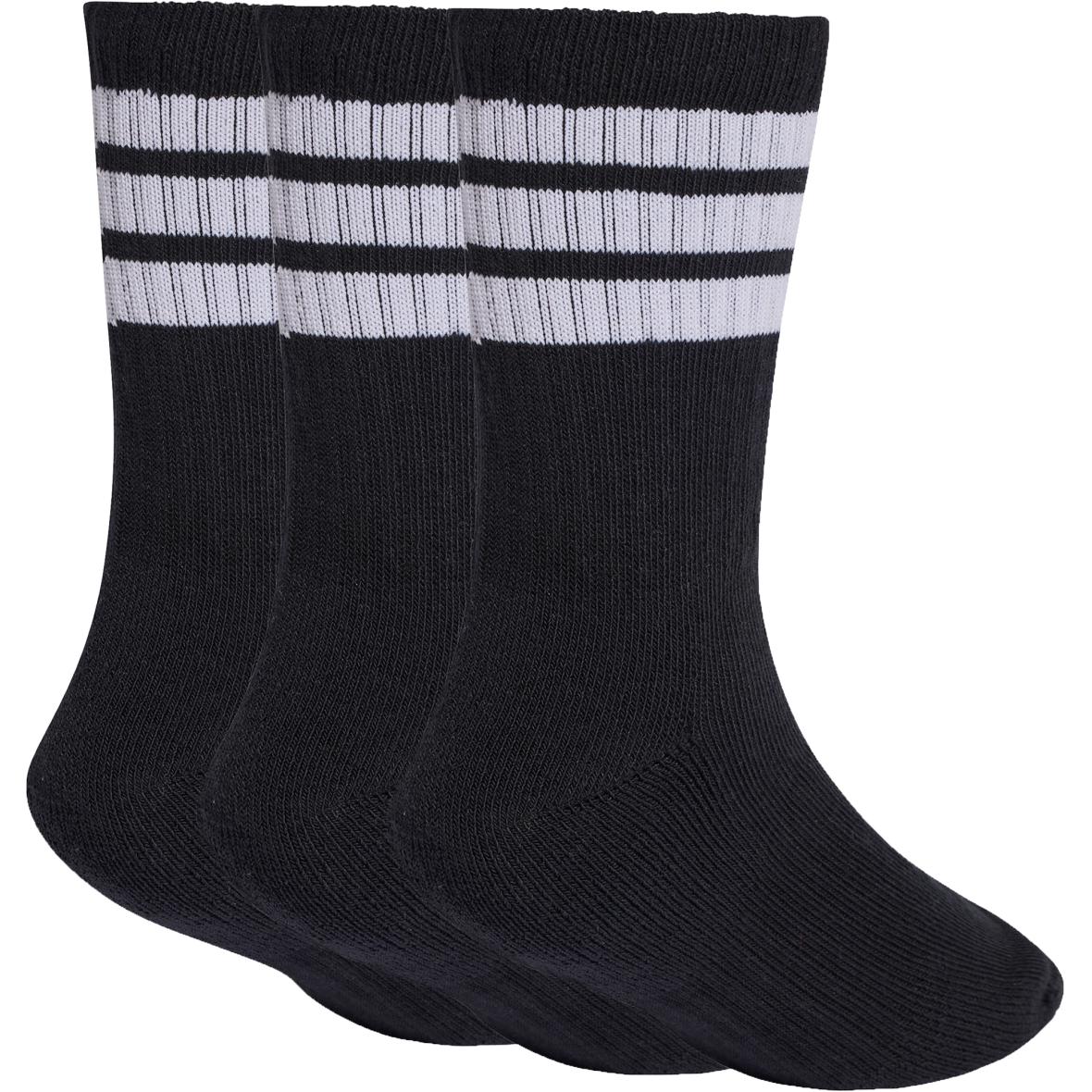 3 Stripes Cushioned 3er-Pack Kinder Socken Schwarz_000__BLACK/WHITE/WHITE | 31-33