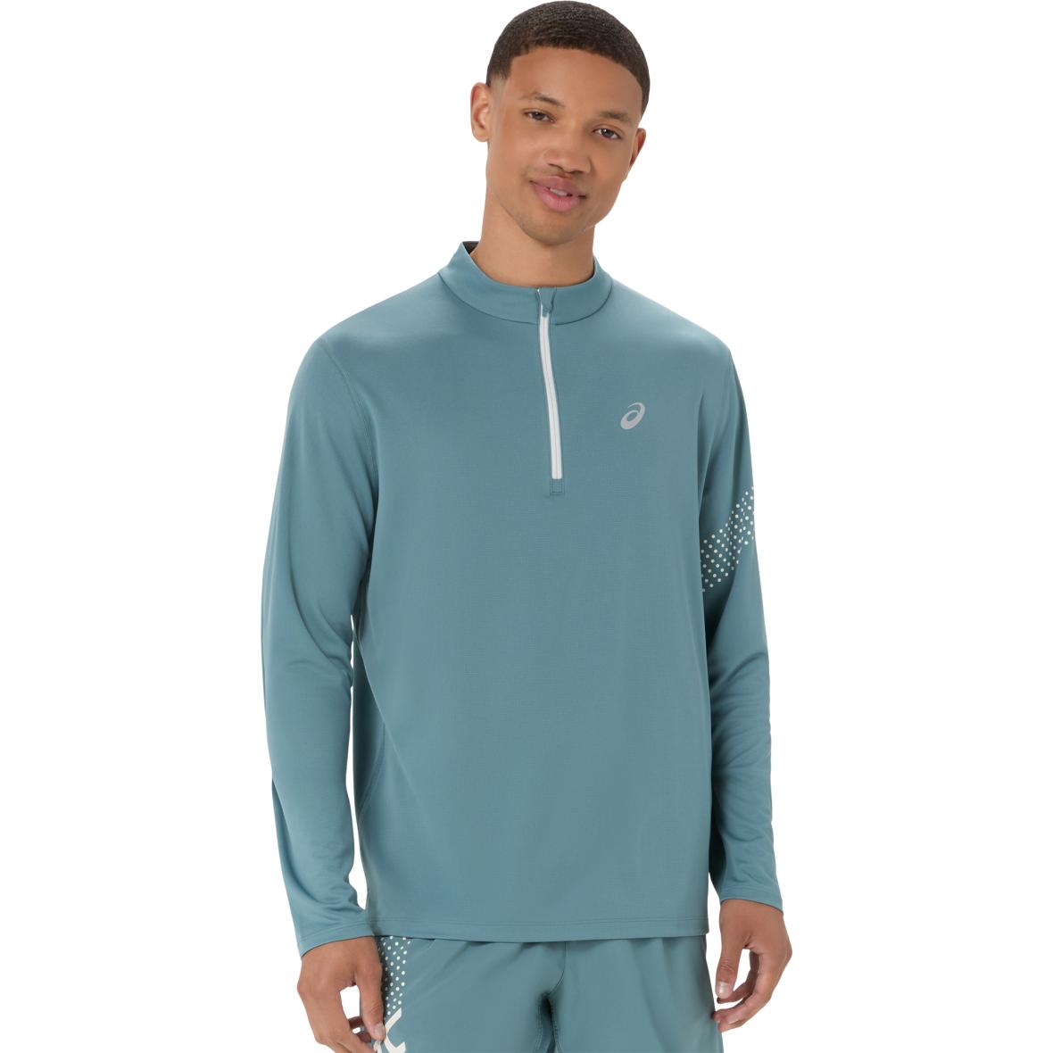 Icon LS 1/2 Zip  Herren Laufshirt Petrol_401__FOGGY TEAL | S