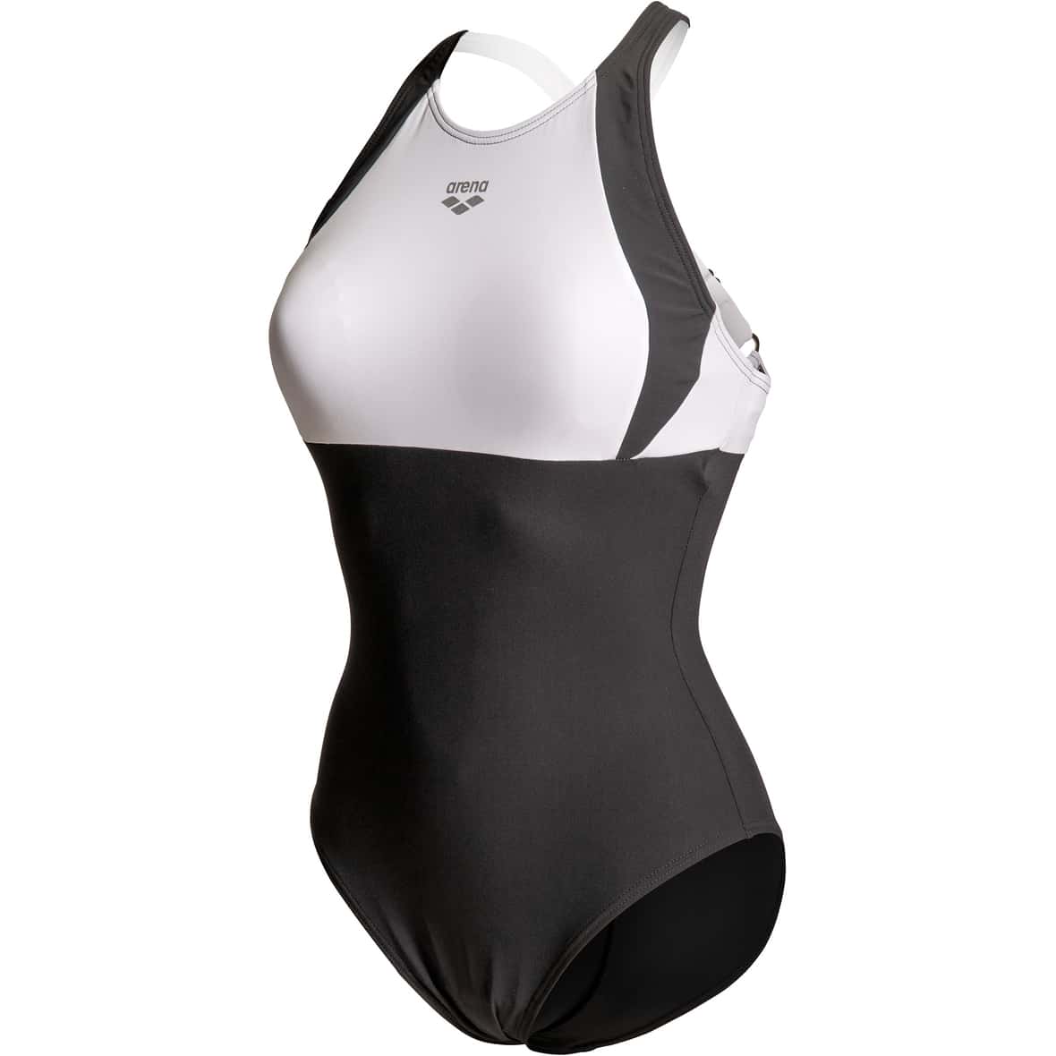 Linda Cross Back Damen Badeanzug Schwarz_515__BLACK-WHITE-BLACK | 38