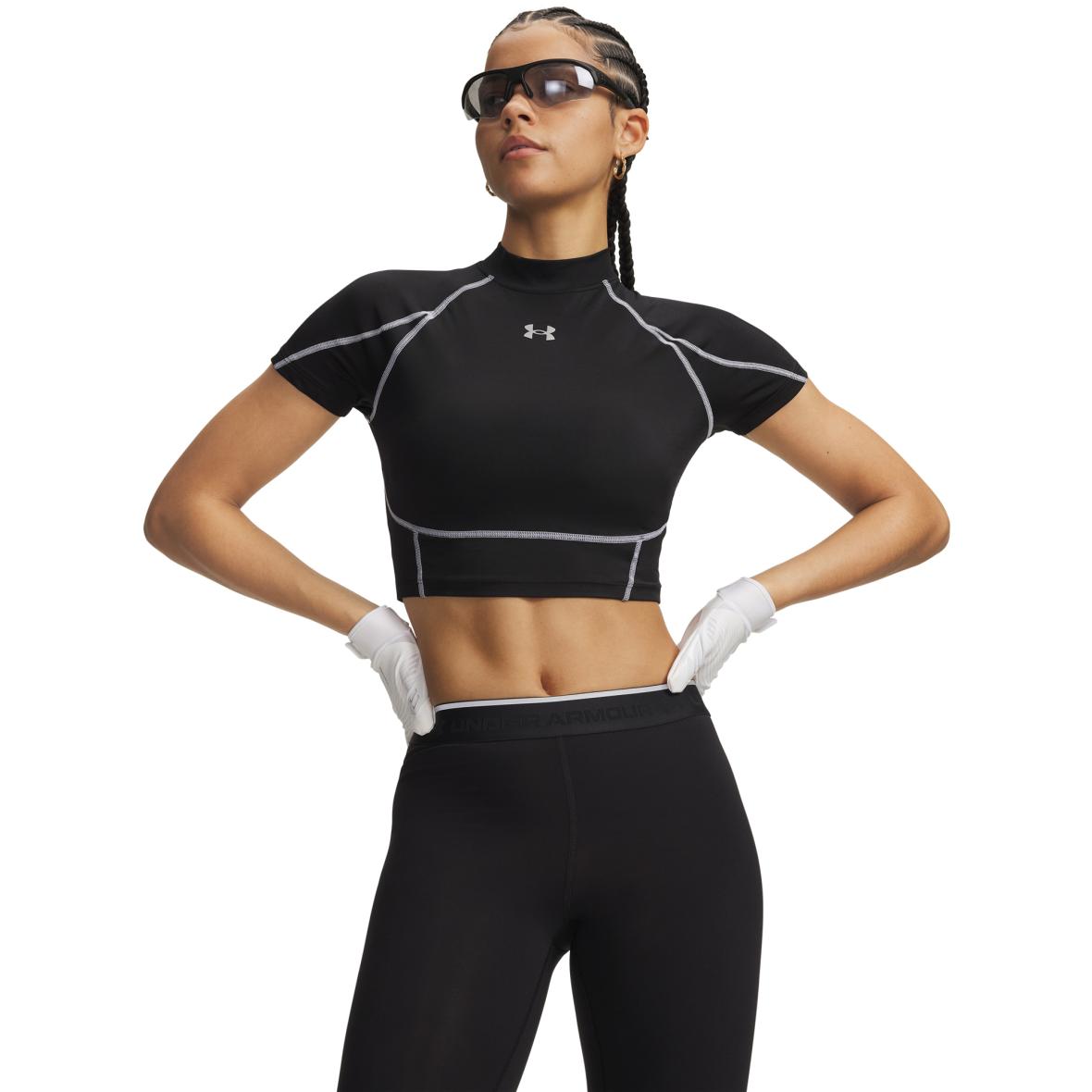 HeatGear Elite Crop Damen T-Shirt Schwarz_008 | S