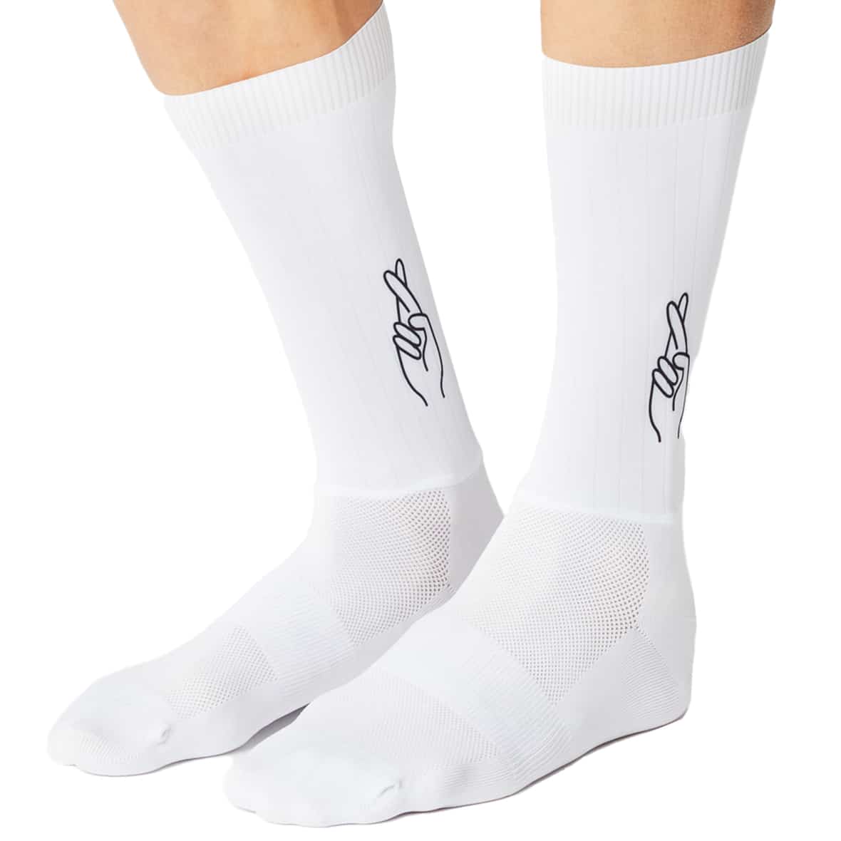 AERO LOGO Fahrradsocken Weiß_WHITE | 35-38
