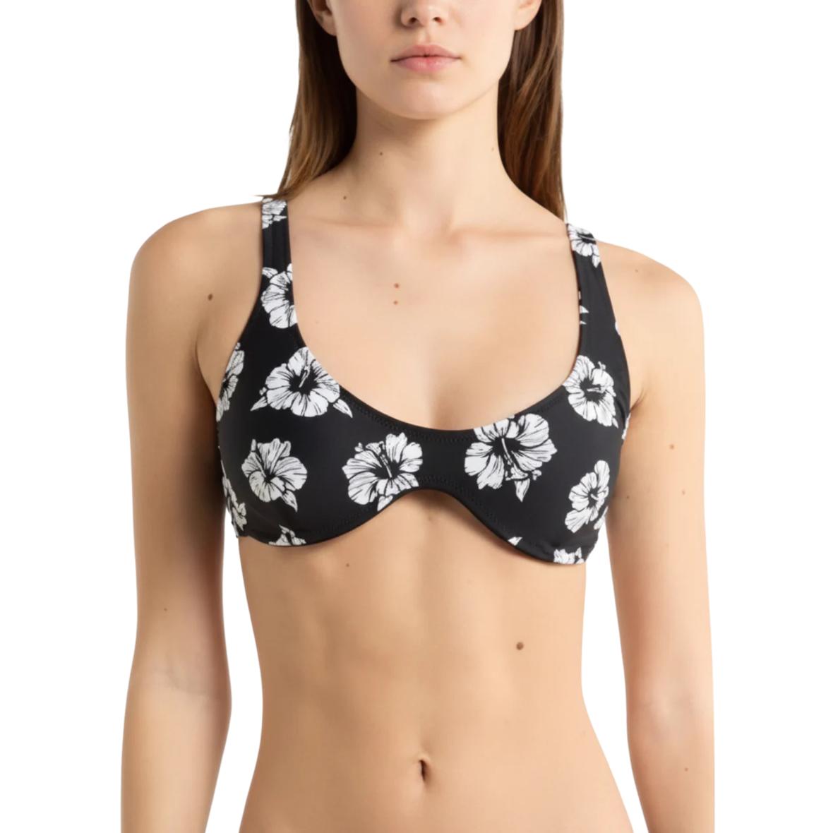 Party Wave Multi Fit Damen Bikinioberteil Schwarz_0431__BLACK/WHITE | XL