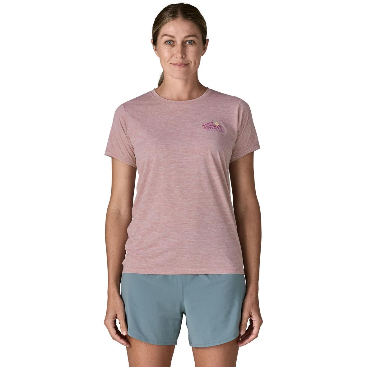 Capilene Cool Daily Trailcheck Damen Funktionsshirt Violett_QVLT | S