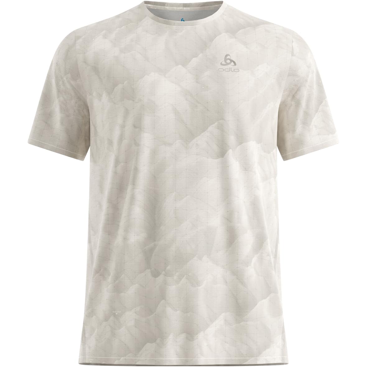 Zeroweight Chill-Tec Print Herren Laufshirt Beige_10505 | S