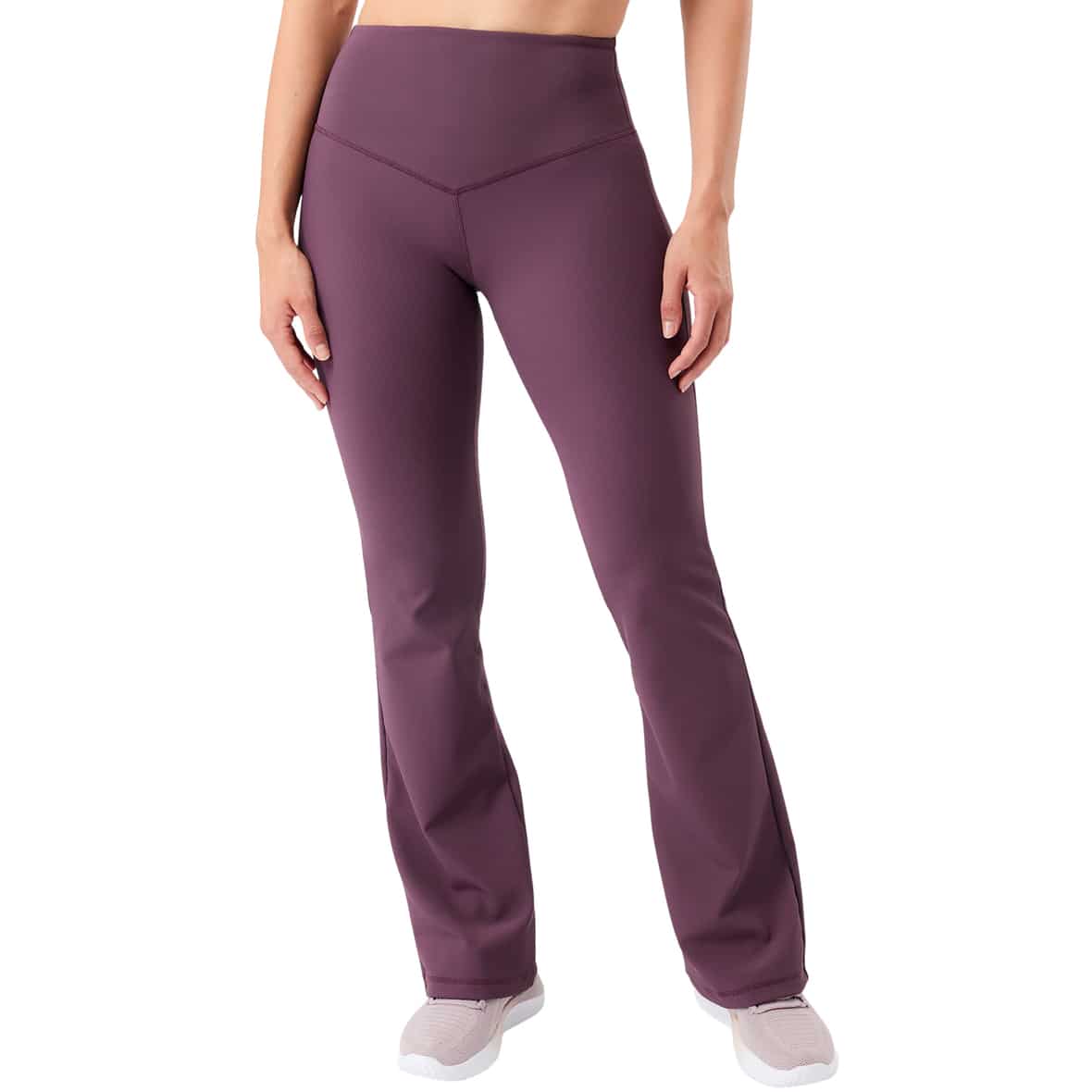 Flared Ribbed  Damen Trainingshose Dunkelrot_BURGUNDY | XS