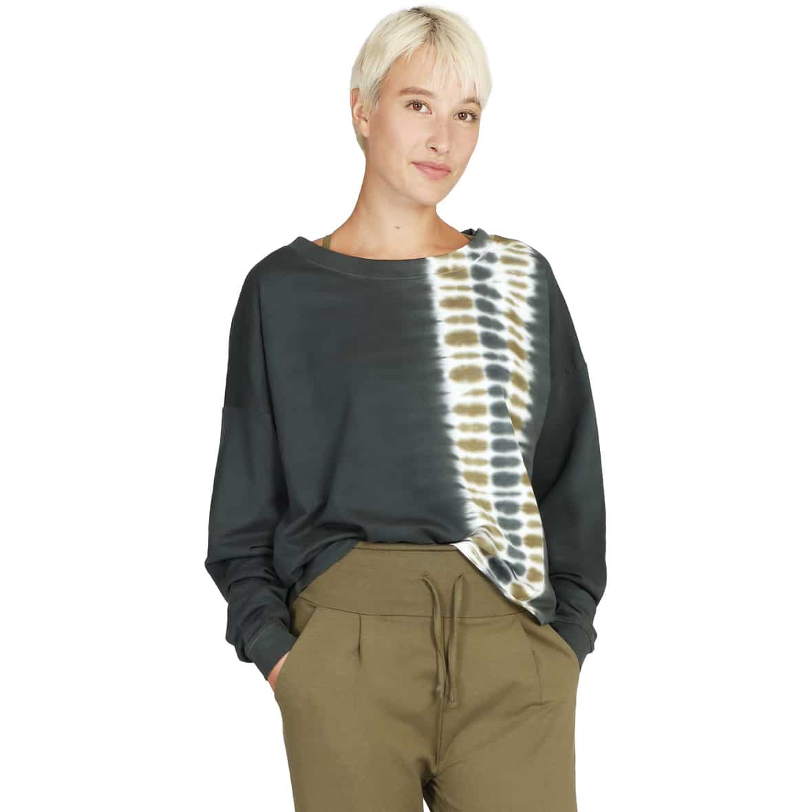 Kismet Batik Damen Sweatshirt ( Dunkelgrün L)