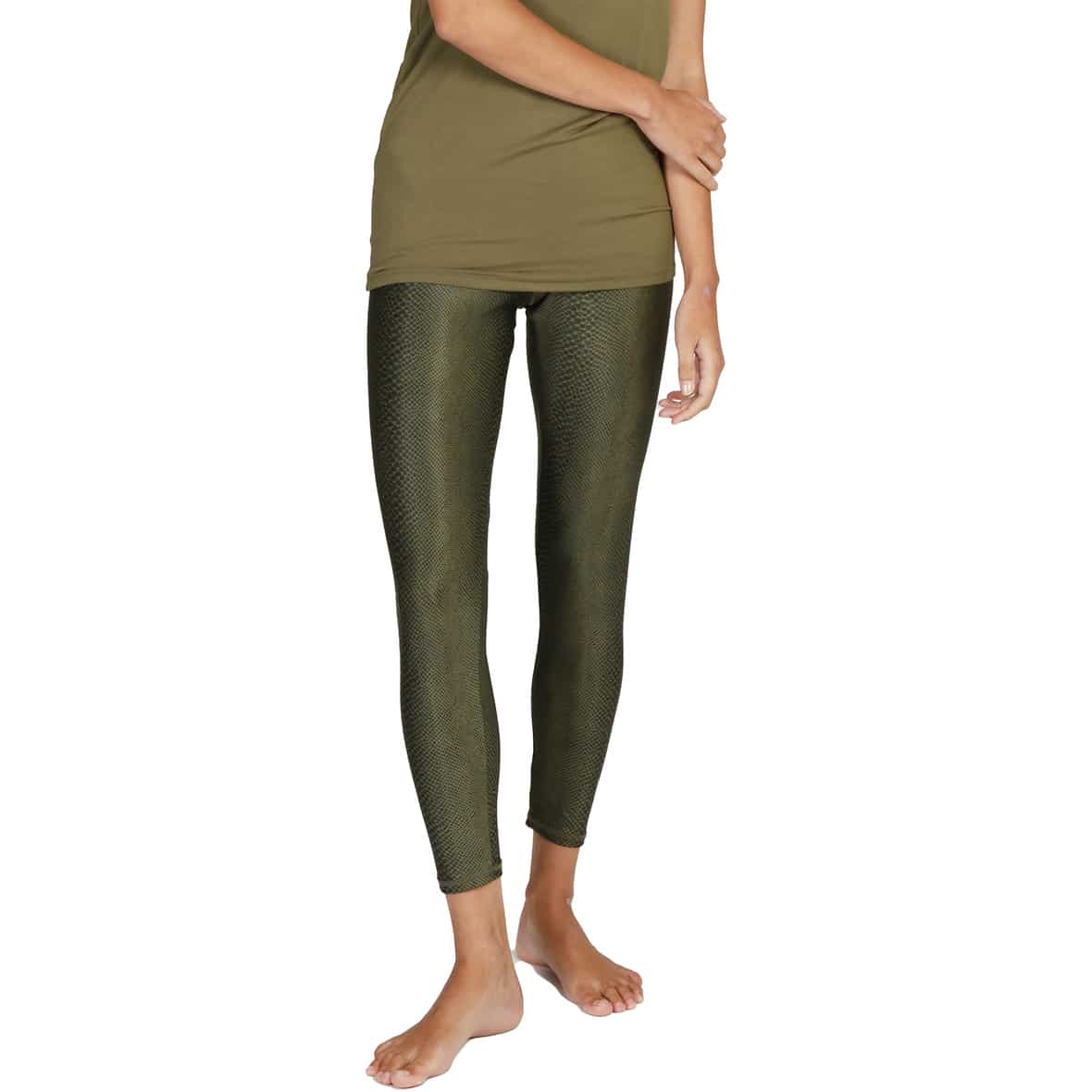 Lux Damen Leggings Oliv_OLIVE SNAKE | XS