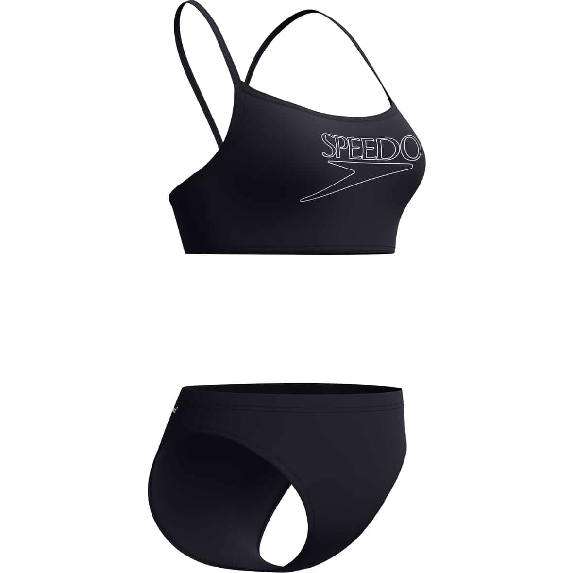 Endurance+ Logo Thin Strap  Damen Bikini Schwarz_C16LO | 38