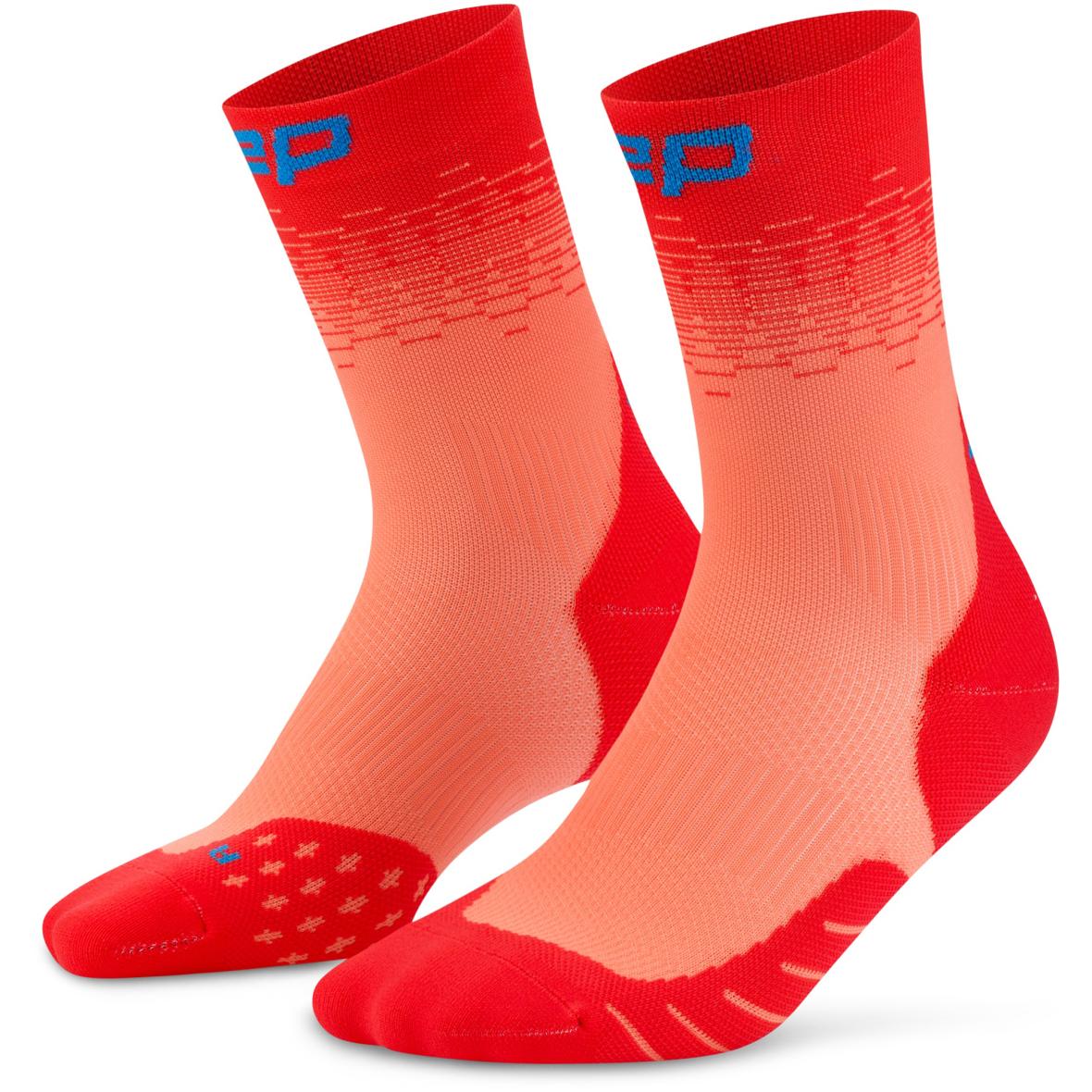 Core Run Edt. Fade Socks Mid Cut Herren Laufsocken Rot_999 | III