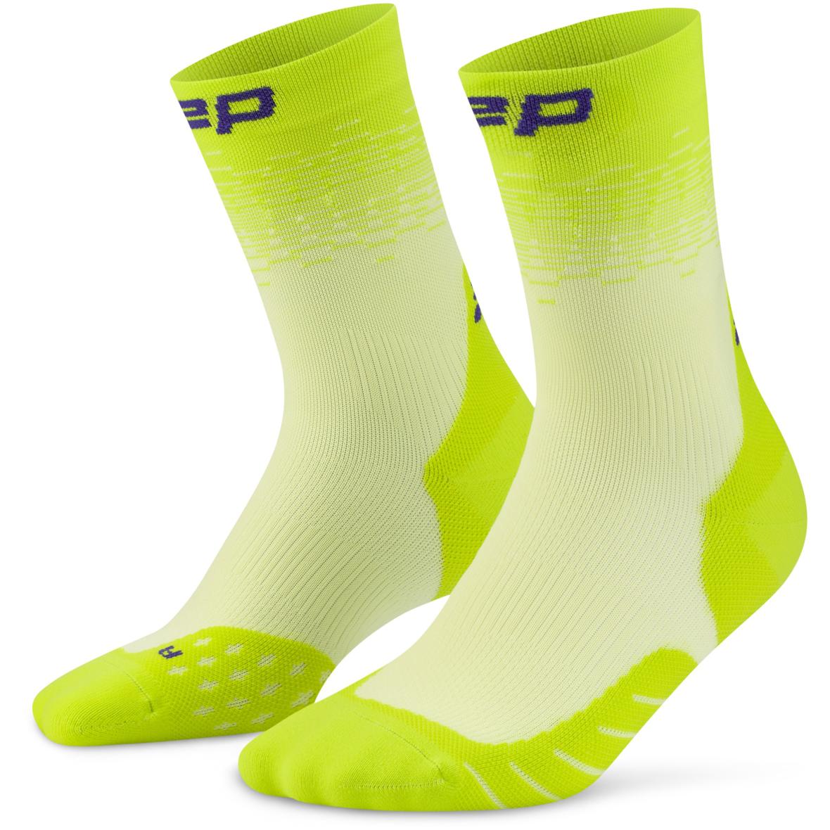 Core Run Edt. Fade Socks Mid Cut Herren Laufsocken Lime_991 | V