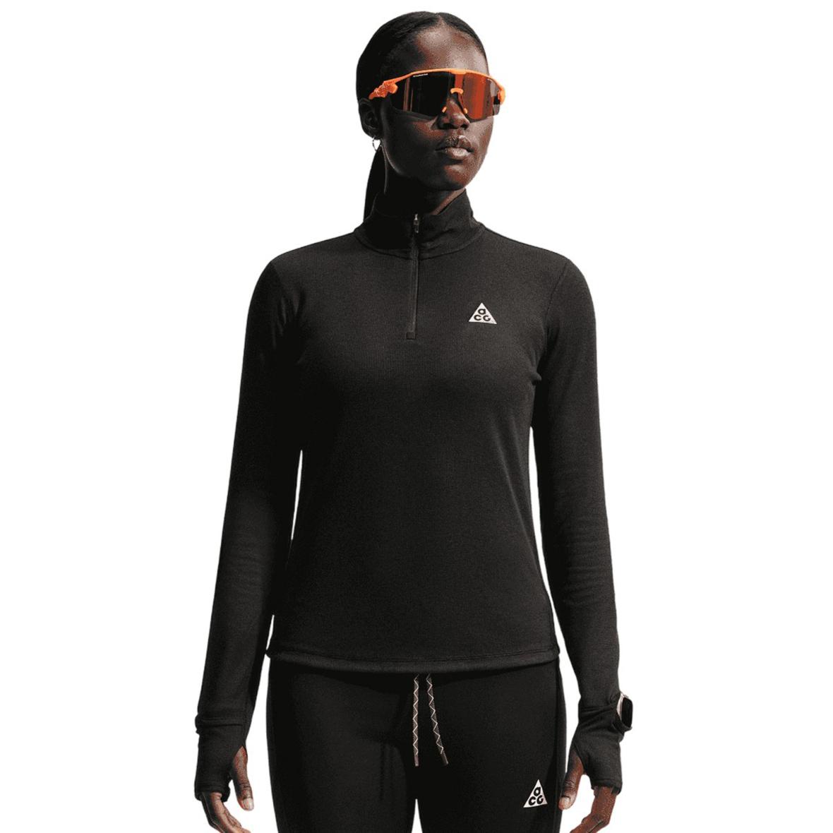 ACG Trail Dri-Fit Half-Zip  Damen Laufshirt Schwarz_010__BLACK/BLACK/SUMMIT WHITE | S