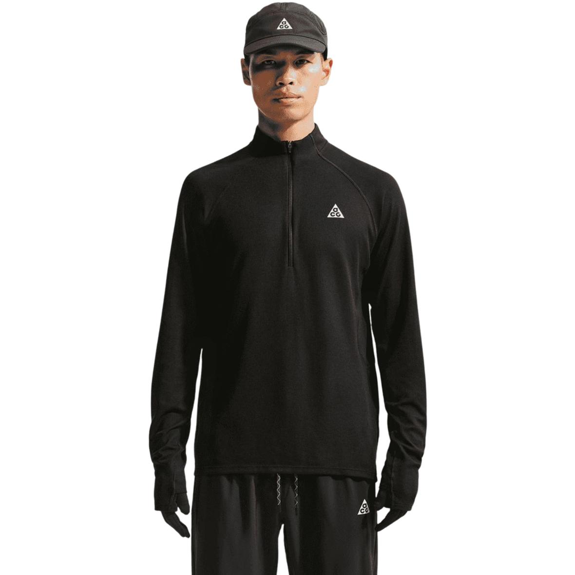Dri-Fit Half-Zip Midlayer Herren Laufshirt Schwarz_010__BLACK/BLACK/SUMMIT WHITE | L