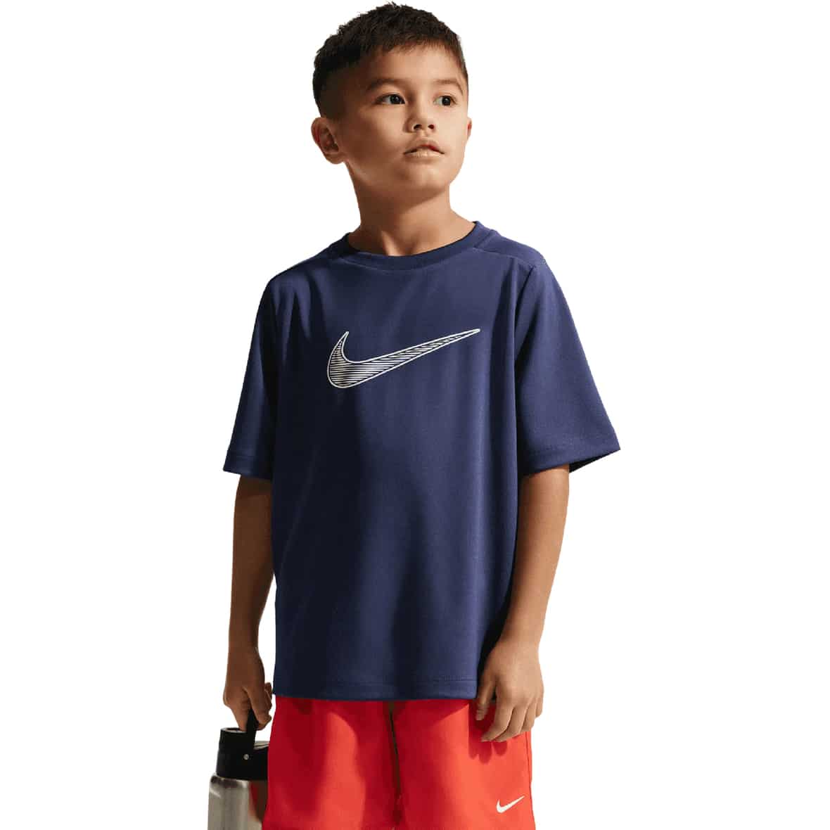 Dri-Fit Multi Hybrid Kinder T-Shirt Blau_410__MIDNIGHT NAVY/WHITE | XS