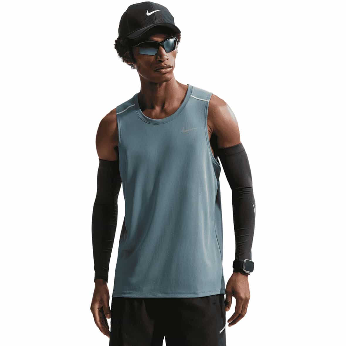 Dri-Fit Miler Tank Herren Laufshirt Mint_382__MINERAL SLATE/REFLECTIVE SILV | XL