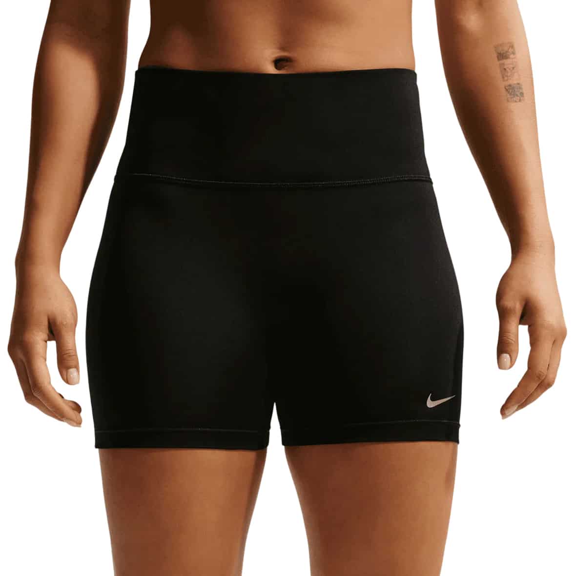 NK Tempo Dri-Fit High-Rise Tight  Damen Laufshorts Schwarz_010__BLACK/REFLECTIVE SILV | S