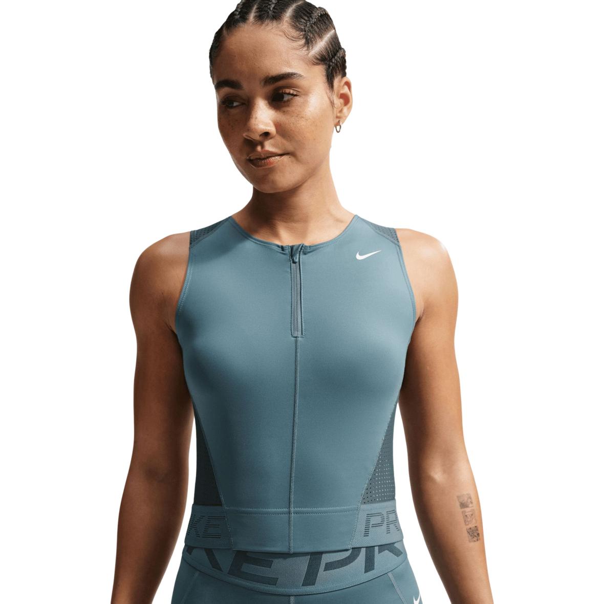 NP Dri-Fit  Damen Tanktop Grün_382__MINERAL SLATE/FADED SPRUCE/WHITE | M