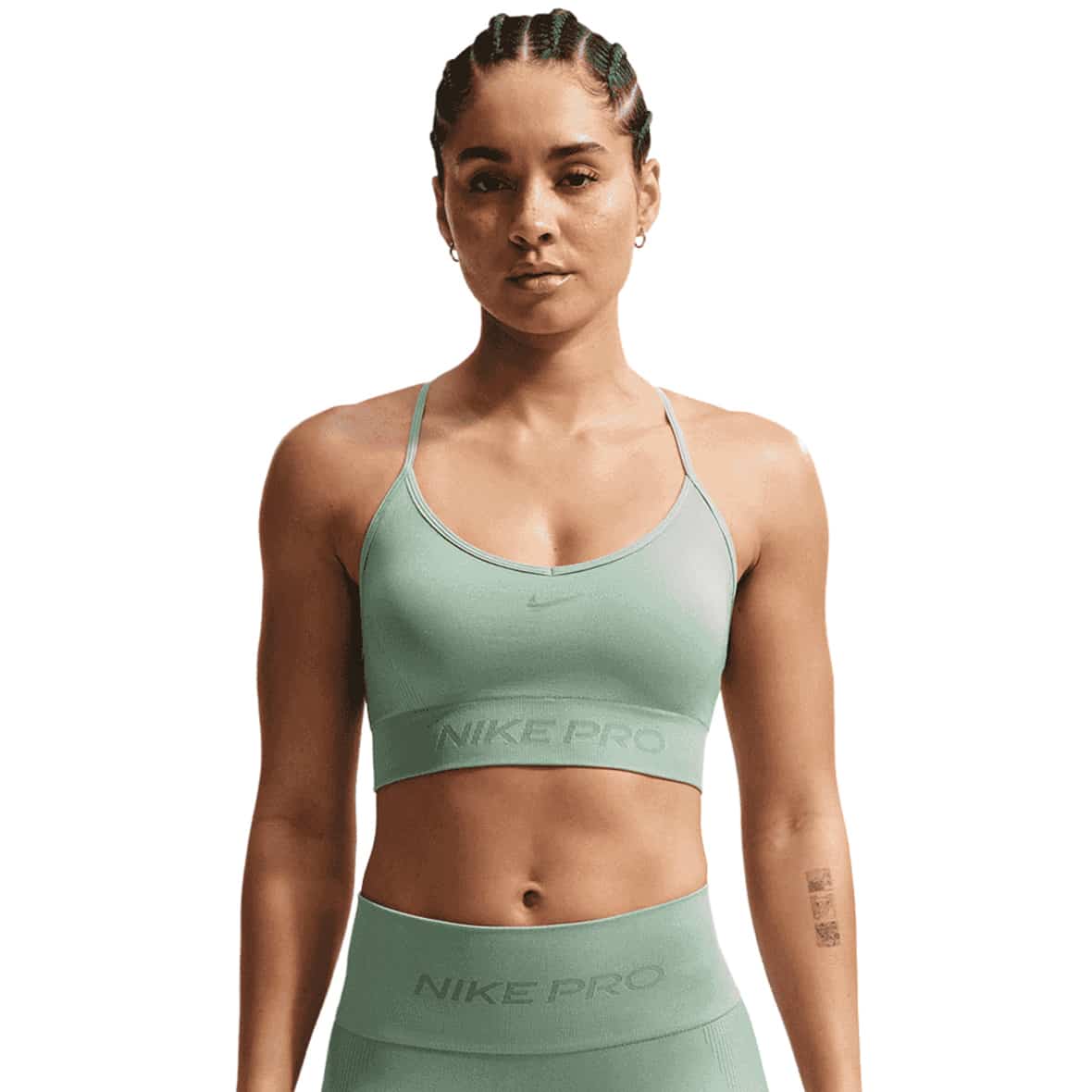 Dri-Fit Seamless Light Support Damen Sport-BH Mint_006__STEAM | S