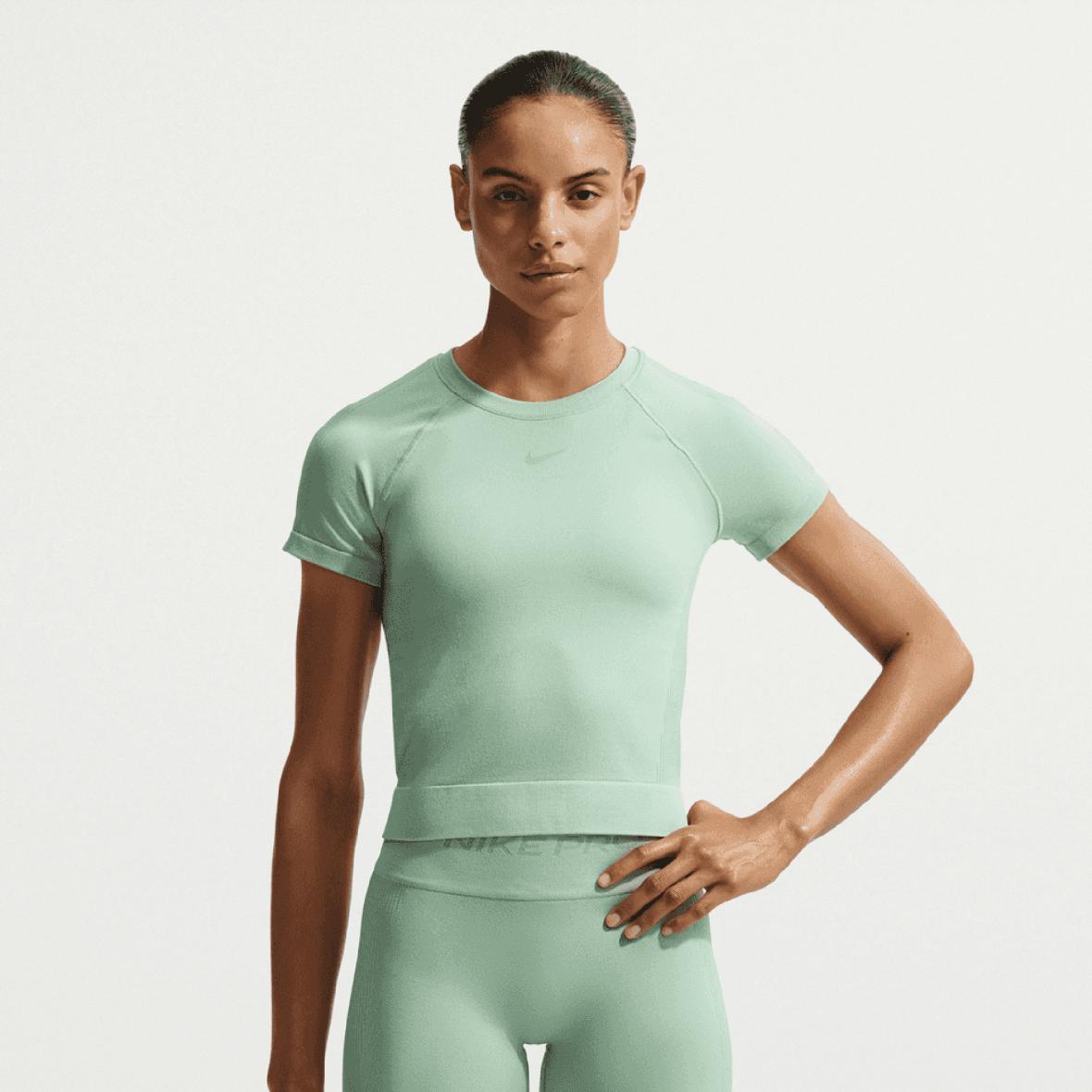 Dri-Fit Seamless Short Sleeve Damen T-Shirt Mint_006__STEAM | L