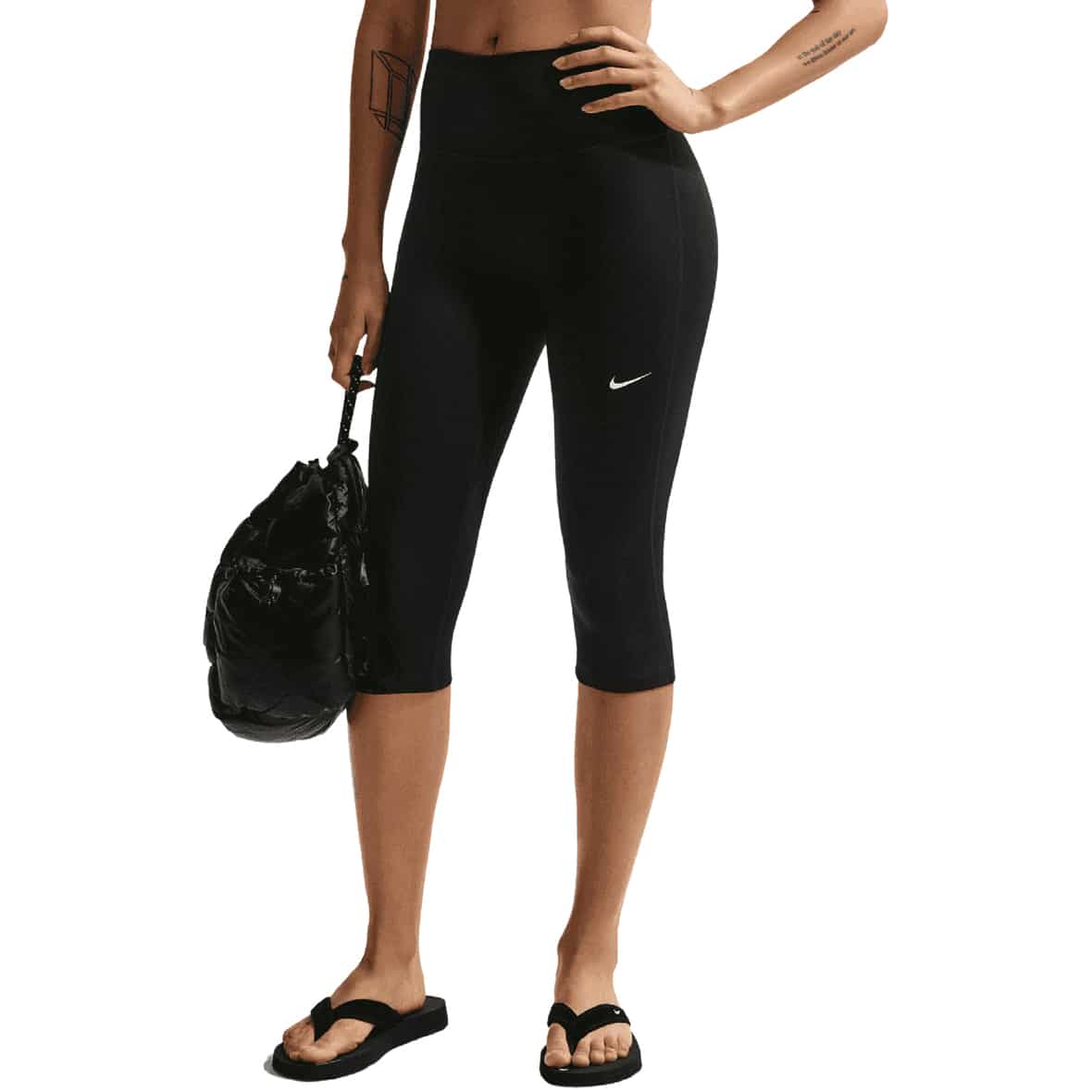 Dri-Fit One High-Rise Capri  Damen Leggings Schwarz_010__BLACK/WHITE | XS