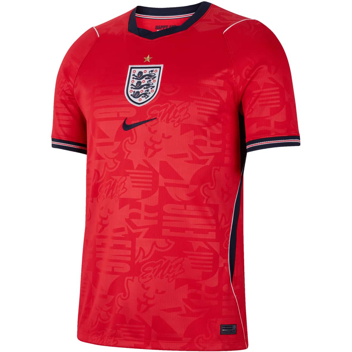 England 2026 Auswärts Herren Fußballtrikot Rot_624__SPEED RED/OBSIDIAN/WHITE/OBSIDIAN | S