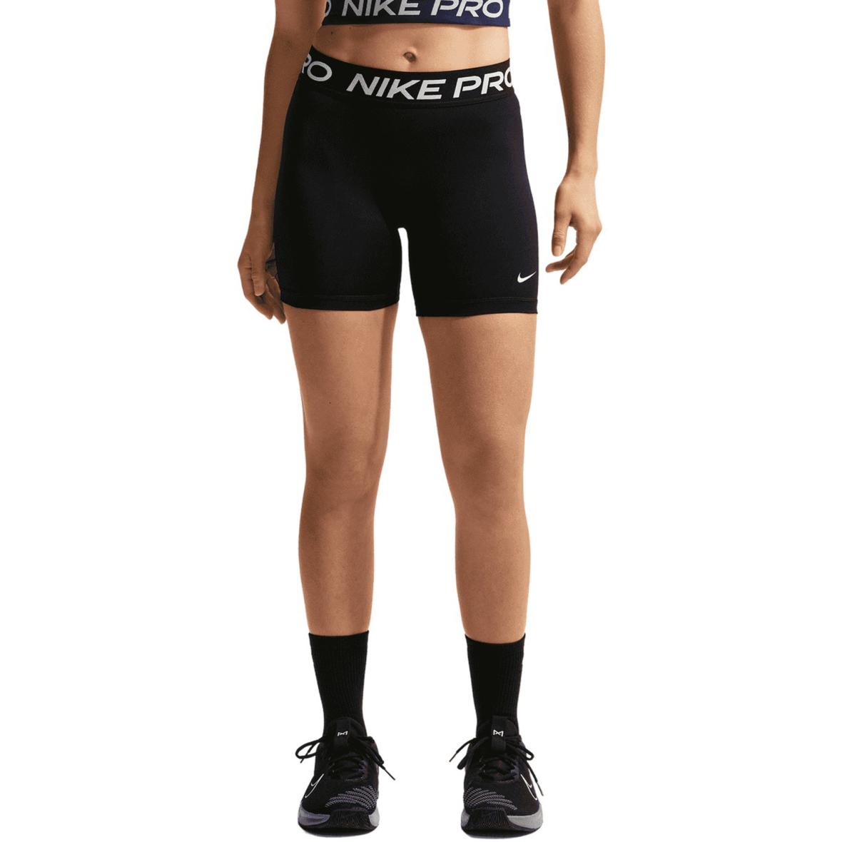 Dri-Fit Mid-Rise 5in  Damen Leggings Schwarz_010__BLACK/WHITE | L