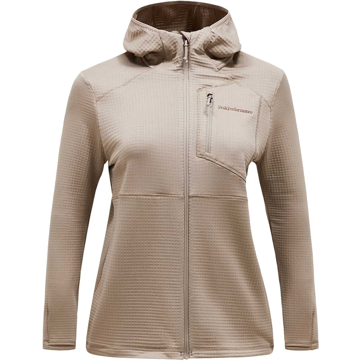 Trail Polartec Zip Hood Damen Fleecejacke Beige_000__AVID BEIGE | L