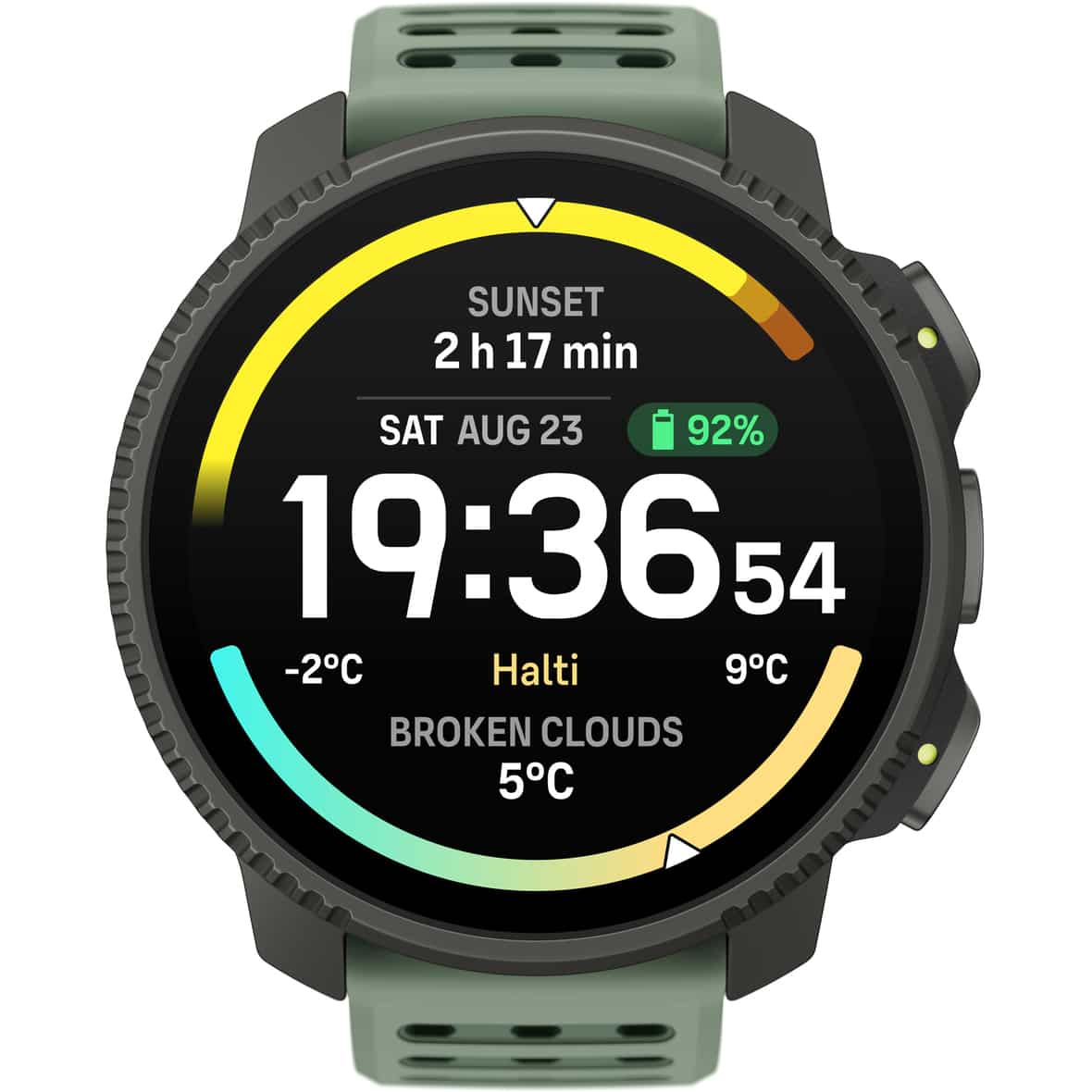 Vertical 2 Titanium Black Sportuhr Hellgrün_SAGE GREEN | one size