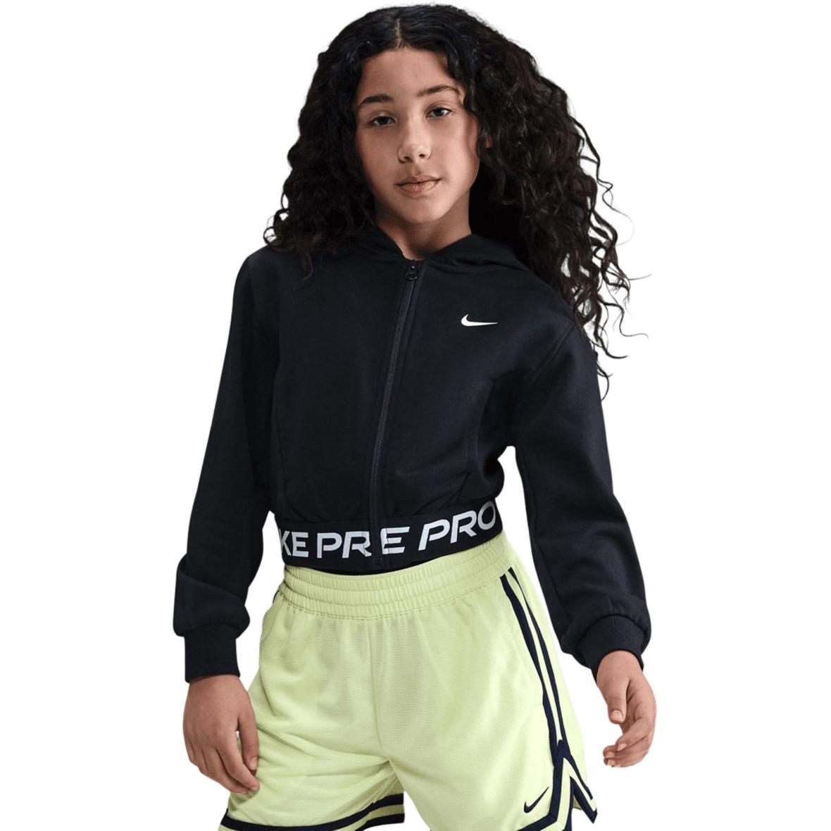 Dri-Fit Fleece  Kinder Zip-Hoodie Schwarz_011__BLACK/BLACK/BLACK/WHITE | S