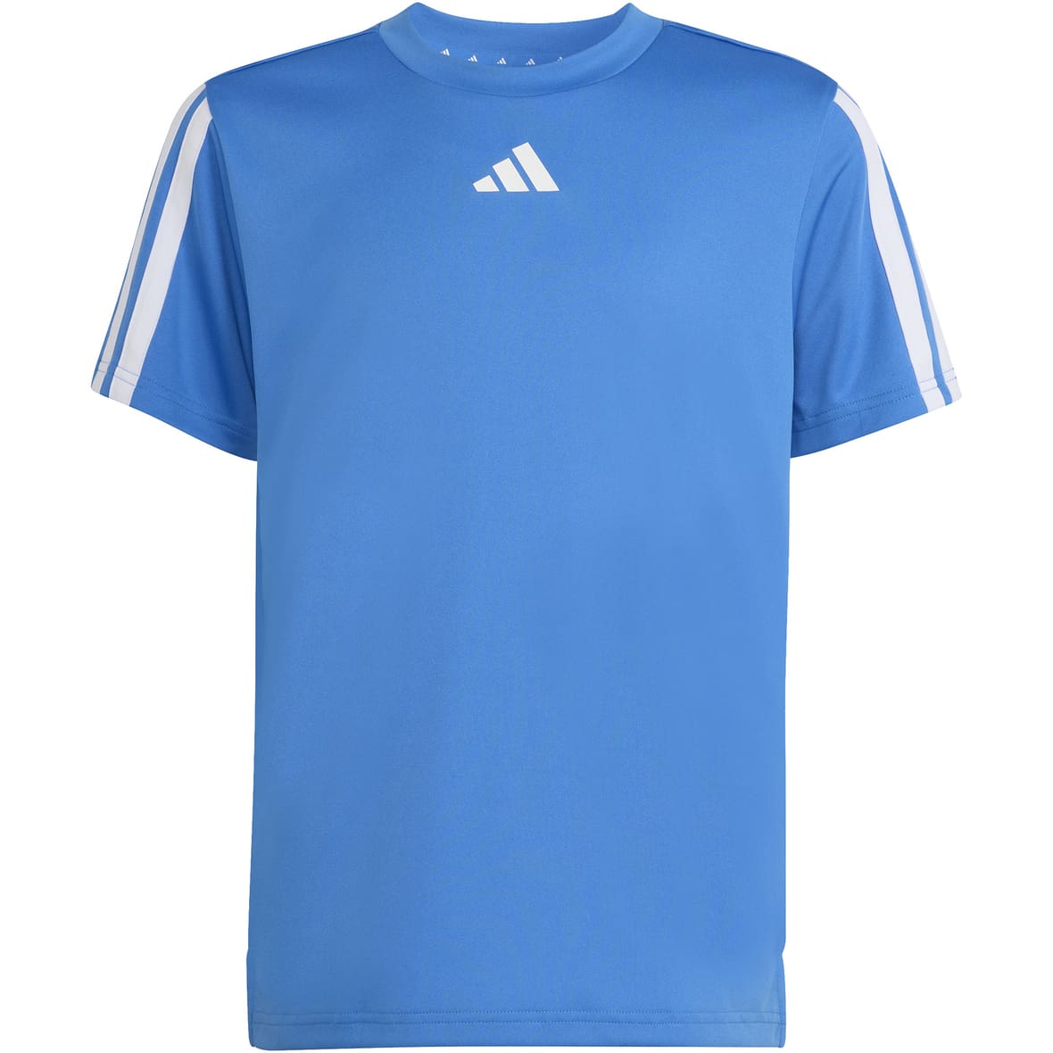 Train Essentials 3 Stripes Kinder T-Shirt Blau_000__RAYBLU/WHITE | 128