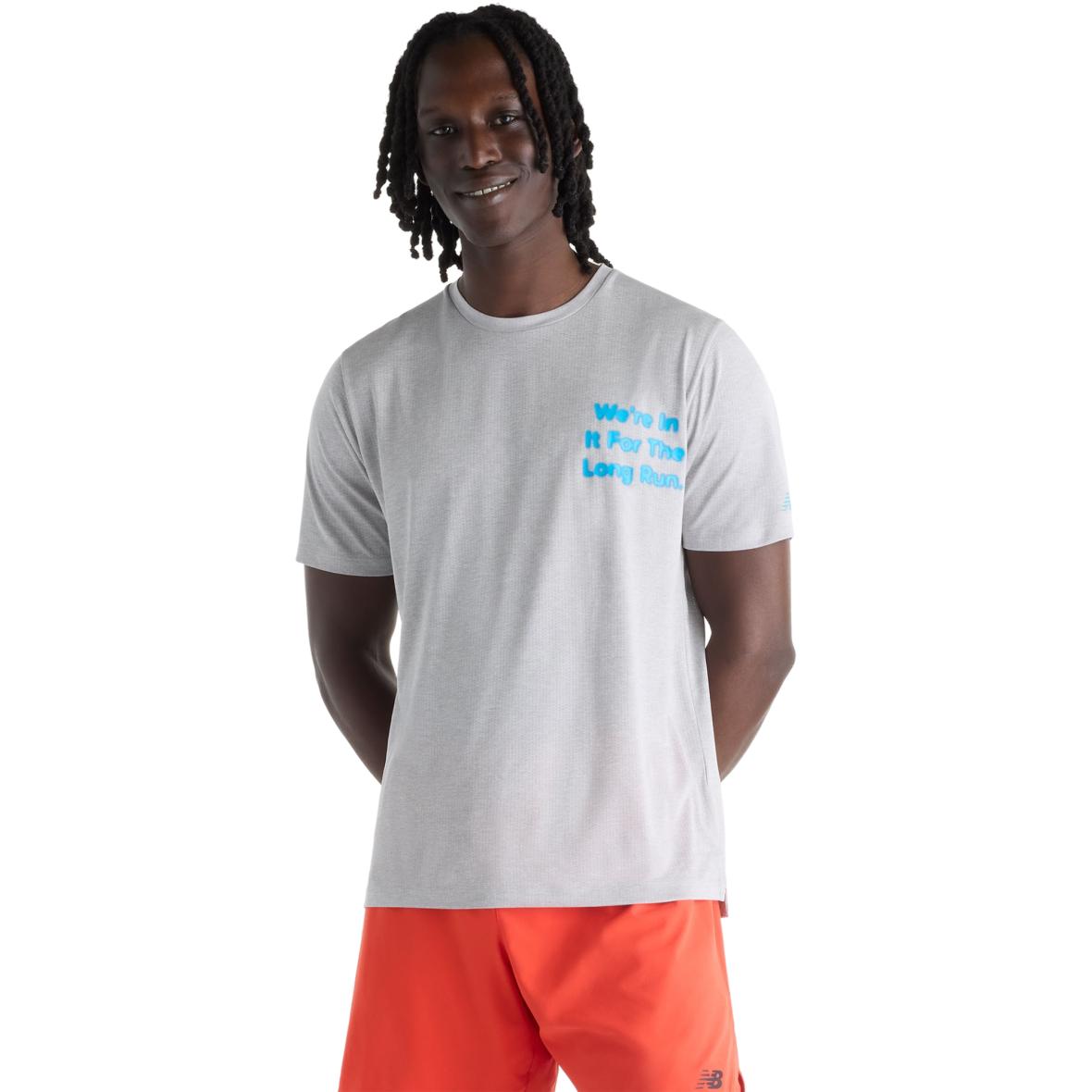 RC Essential Graphic Herren Laufshirt Hellgrau_AG | L