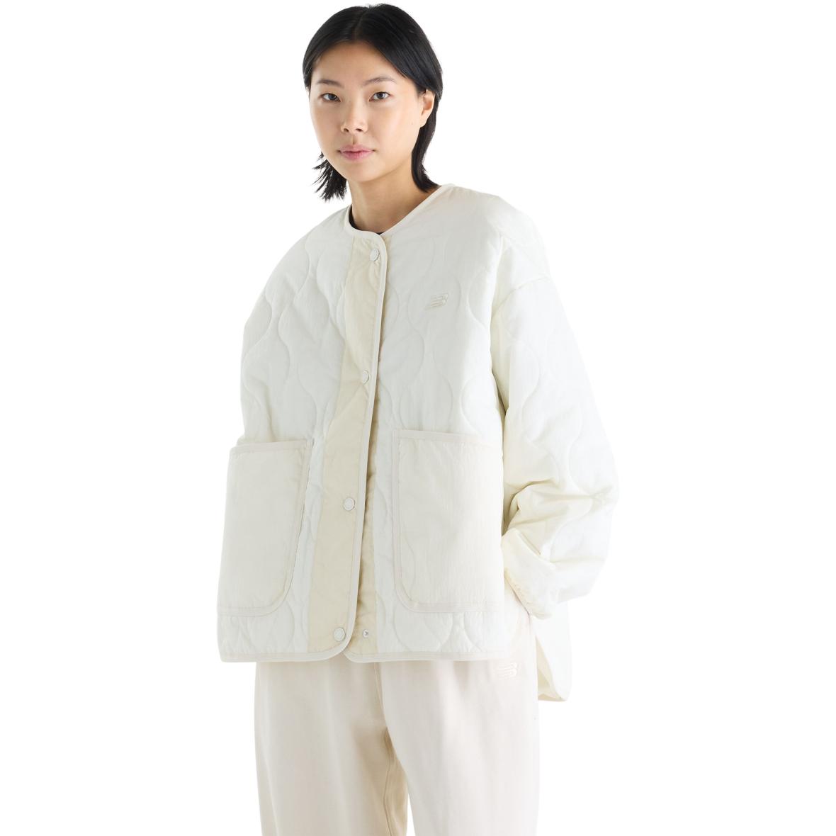 Quilted Bomber Damen Trainingsjacke Beige_AGA | L