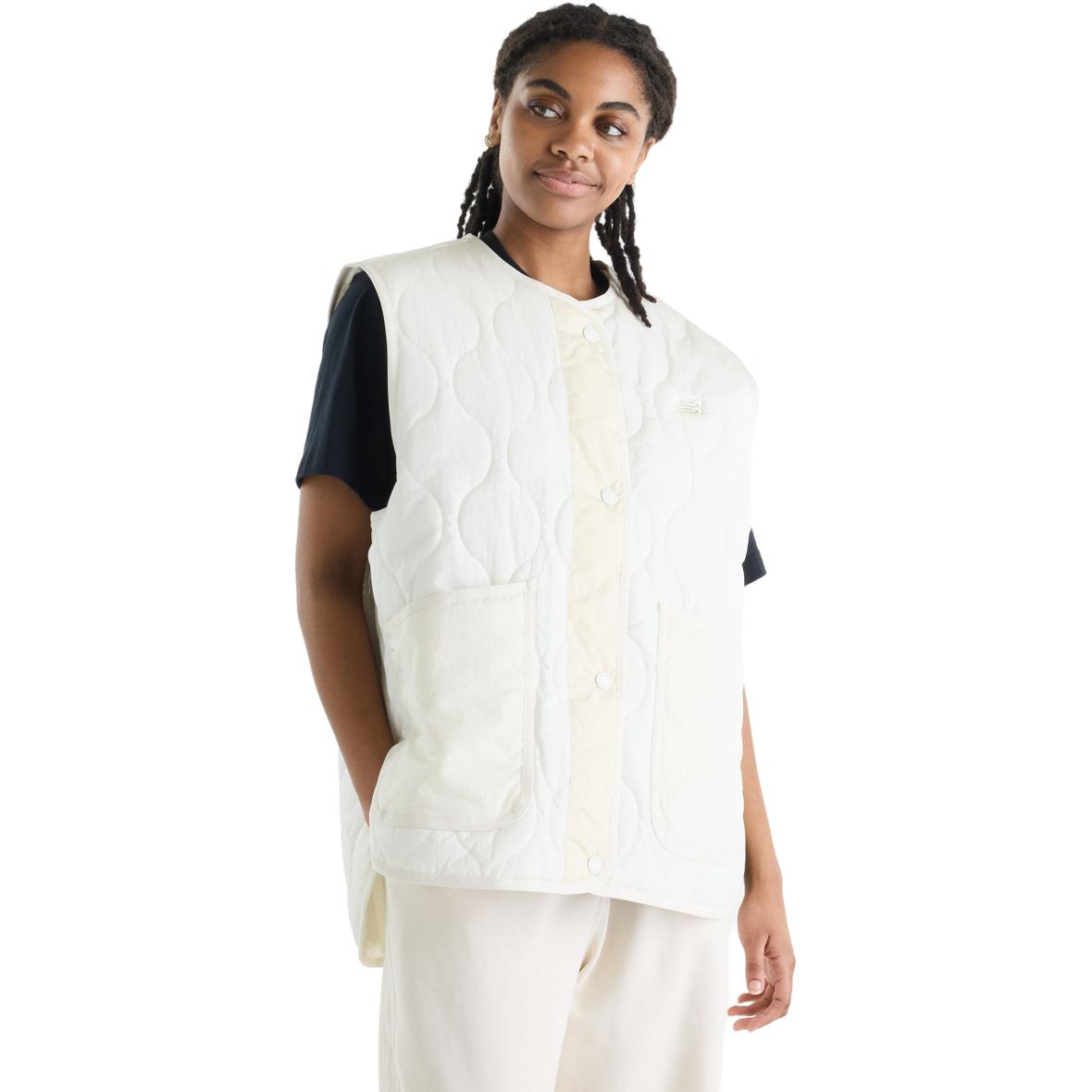 Quilted Vest Damen T-Shirt Beige_AGA | M