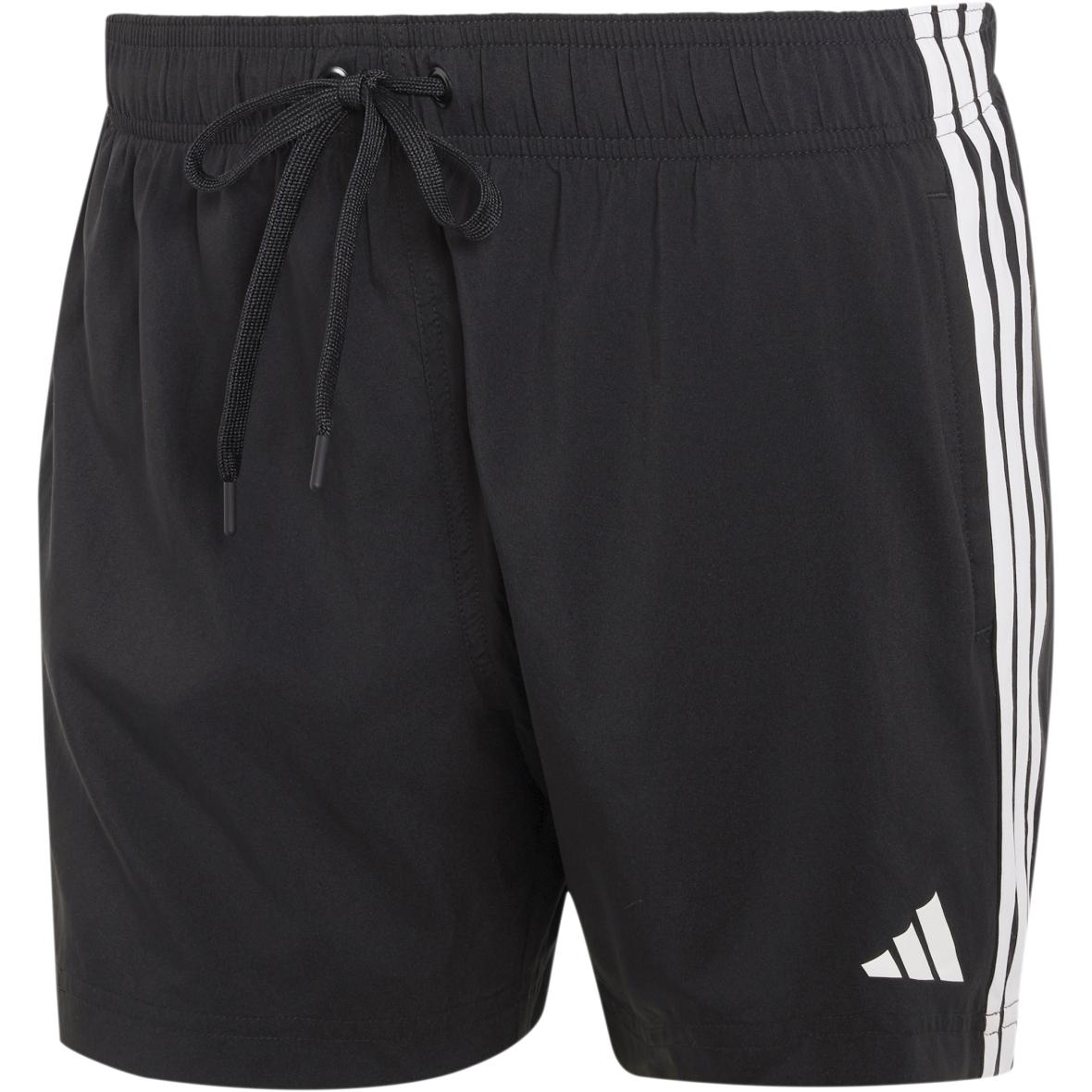 3-Streifen Herren Badehose Schwarz_000__BLACK/WHITE | XXL
