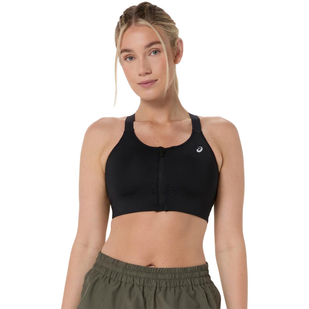 Road Combination Zip Bra Damen Sport-BH Schwarz_001__PERFORMANCE BLACK | 70A