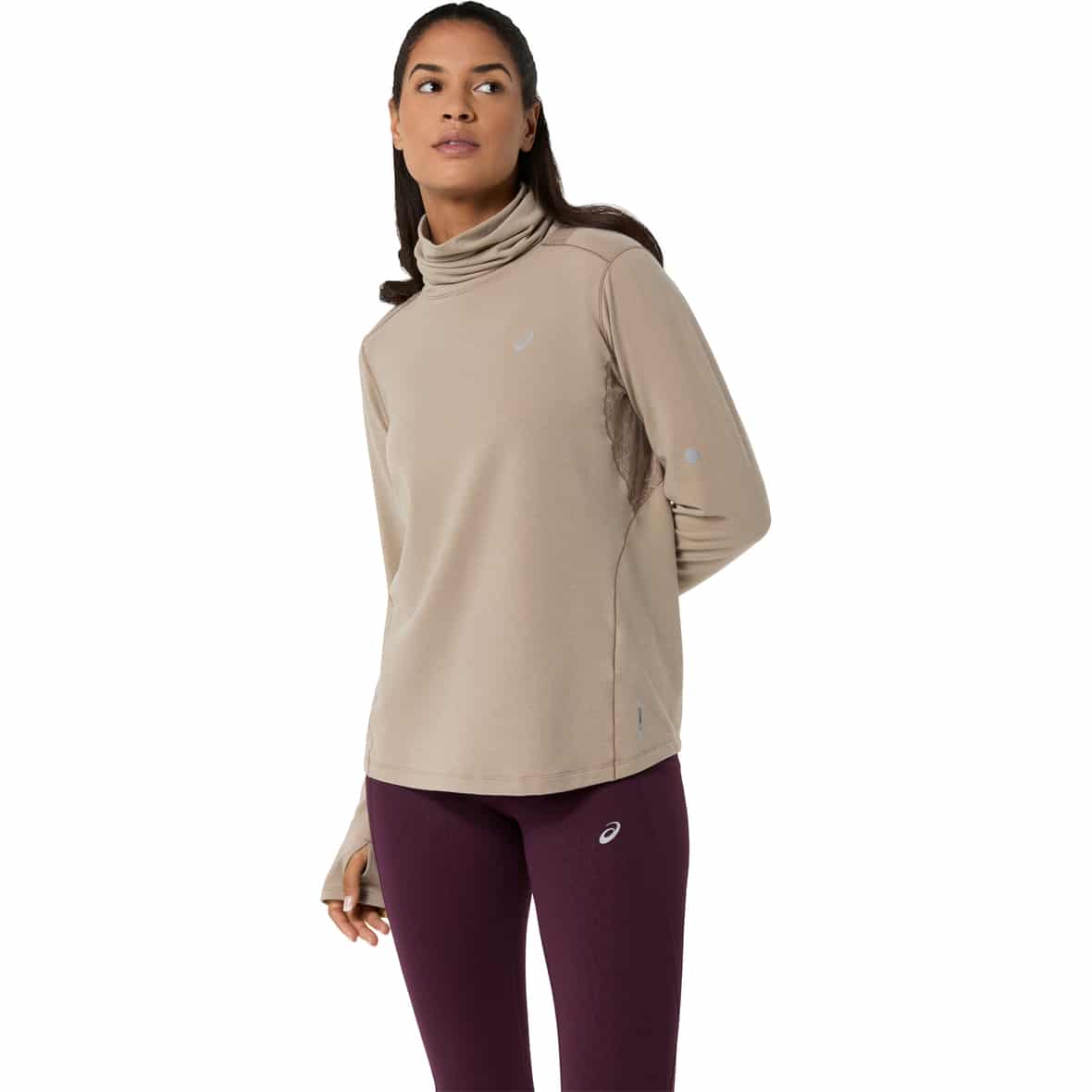 Nagino Run Winter  Damen Laufshirt Beige_200__GREIGE | XS