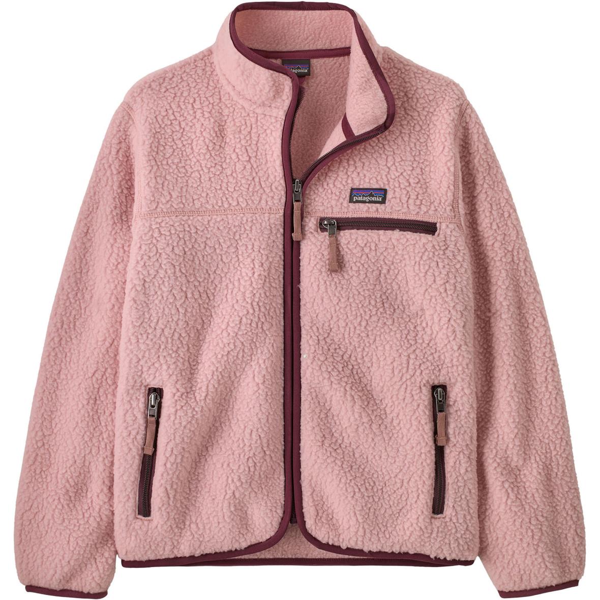 Retro Pile Kinder Fleecejacke Grau_FUZM | XS