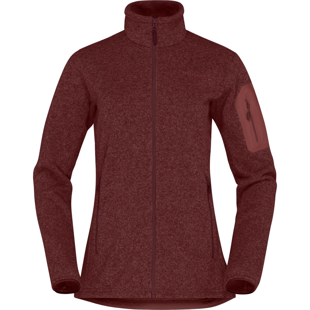 femund warm2 Damen Fleecejacke Dunkelrot_1206 | S