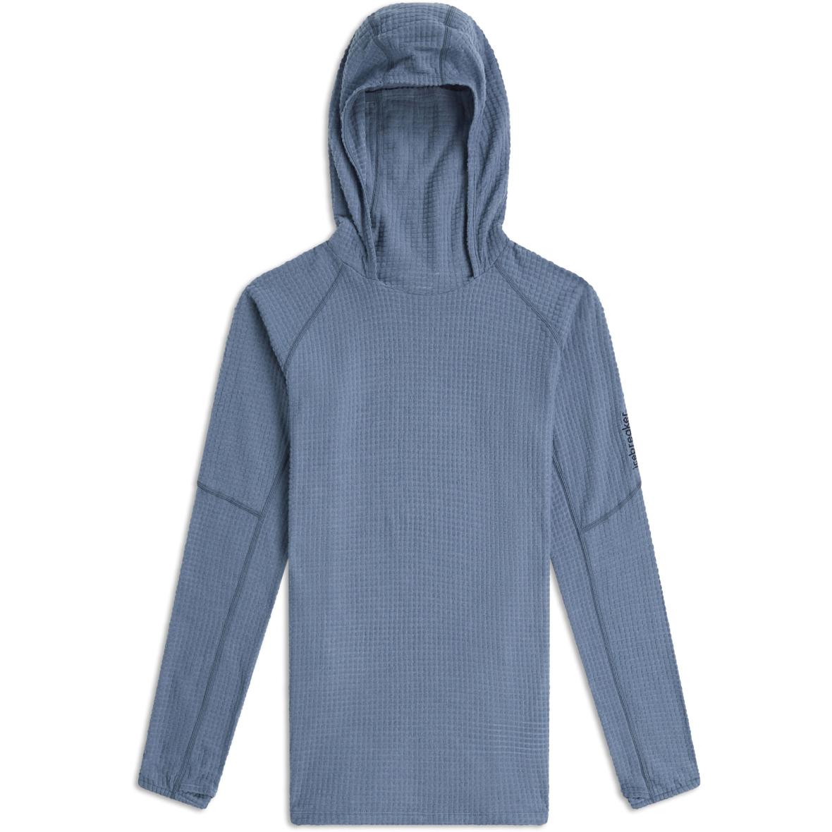 Merino 400 RealFleece Grid  Damen Hoodie Blau_IBA76 | L