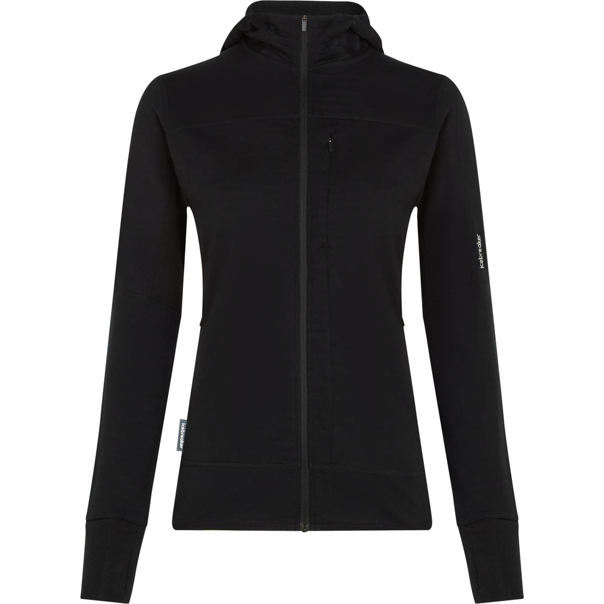 Merino Blend 300 RealFleece Descender Damen Hoodie Schwarz_IB001 | XL