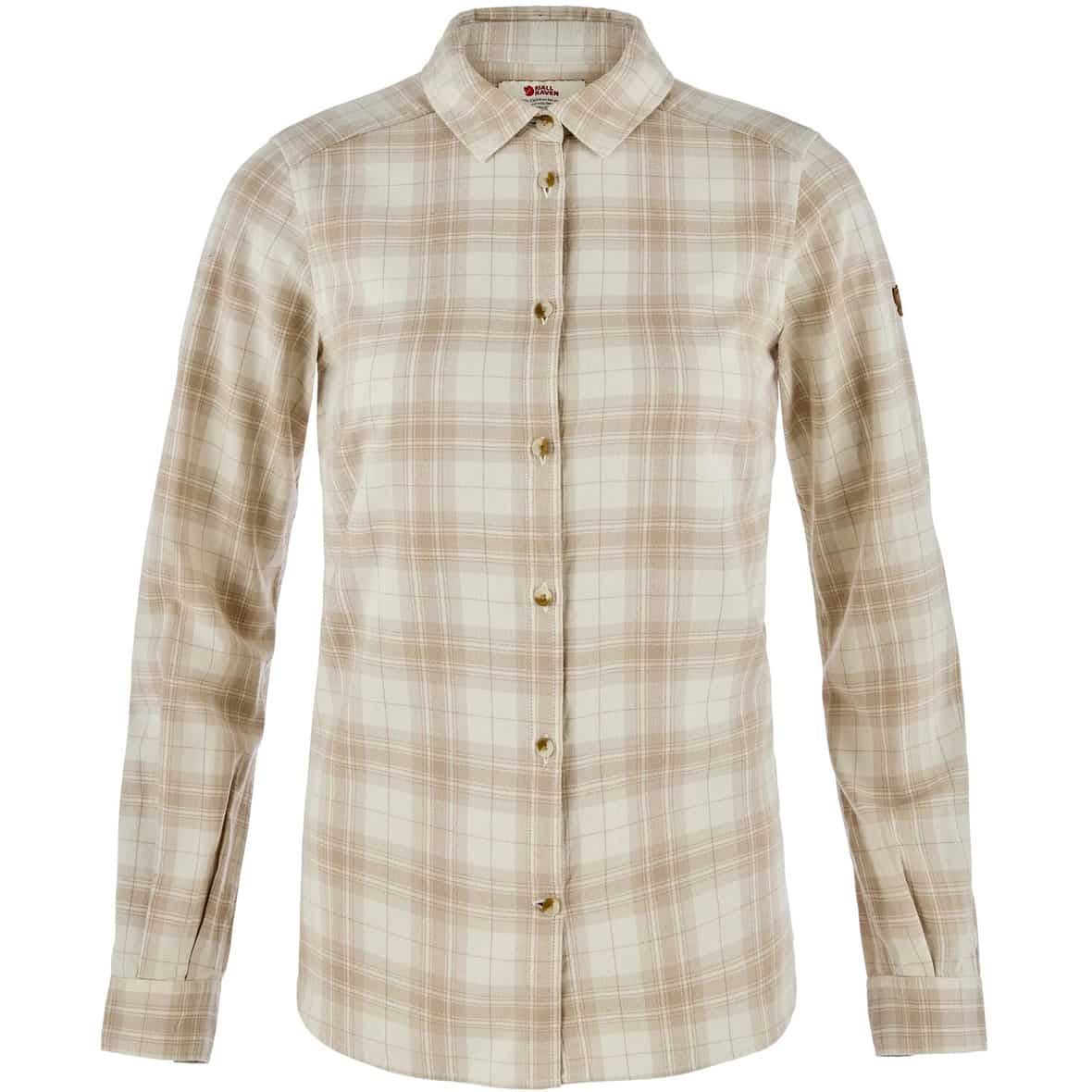 Övik Classic Flannel  Damen Bluse Beige_133-118 | S
