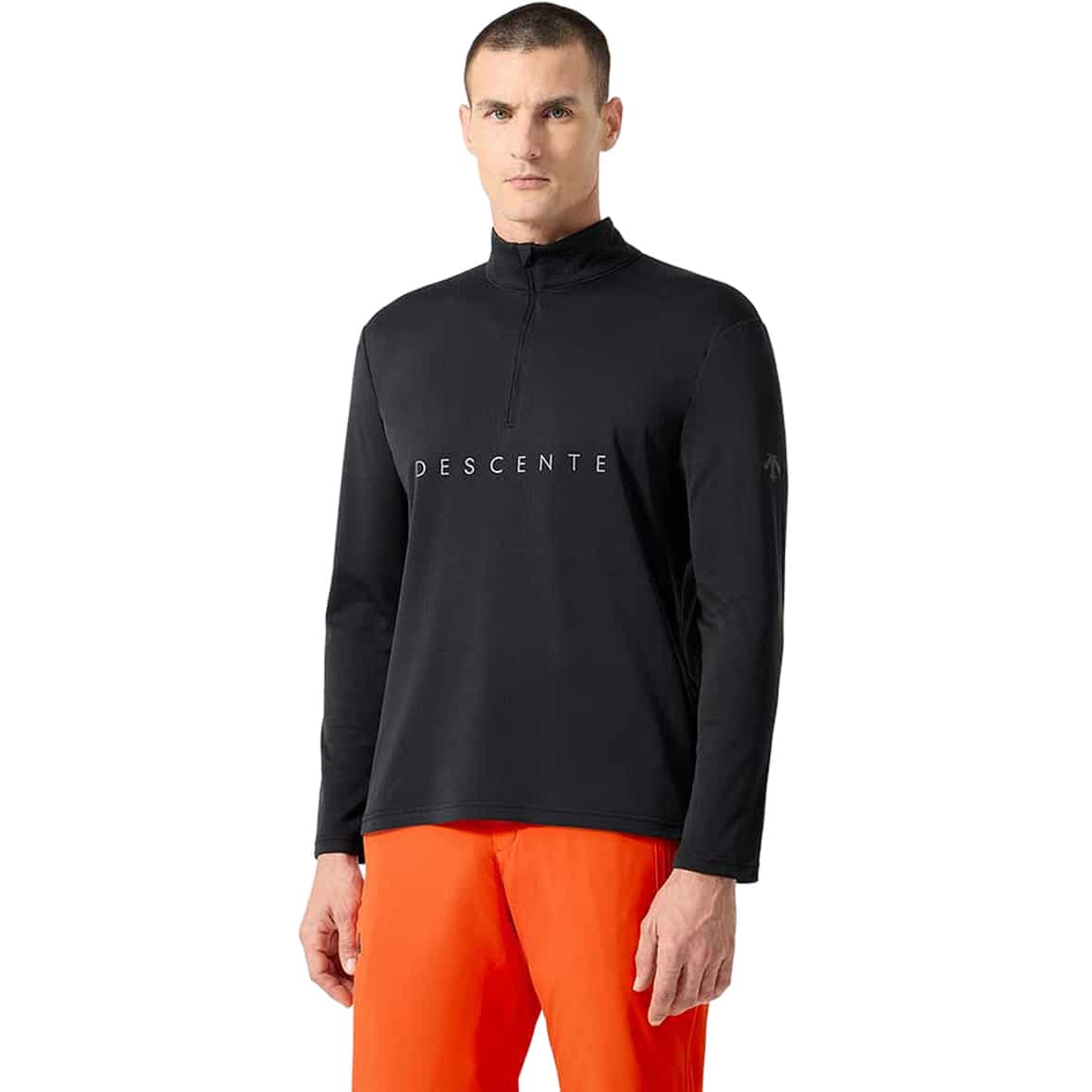 Logo T-Neck Herren Funktionsshirt Schwarz_BK00 | 48