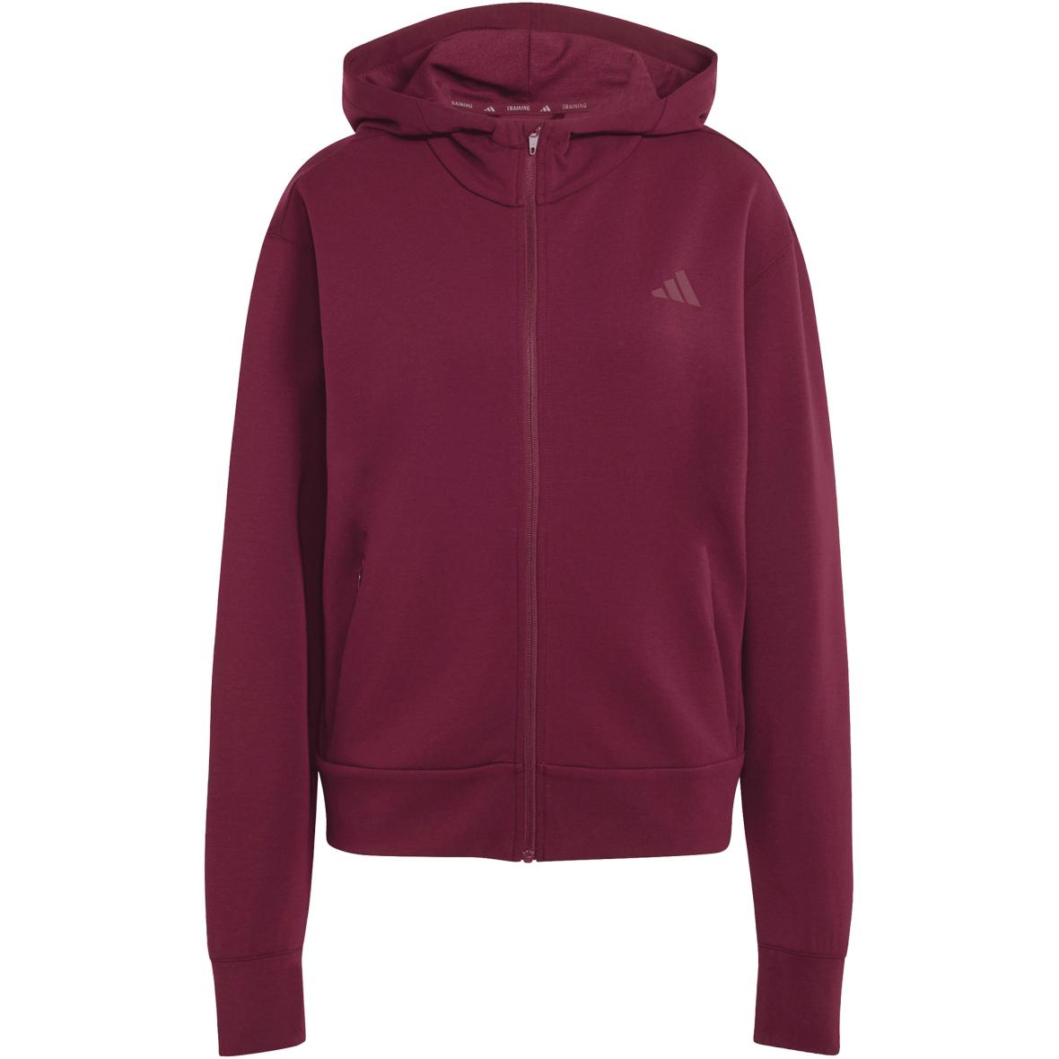 D4T Workout Full Zip Damen Hoodie Dunkelrot_000__MAROON | M