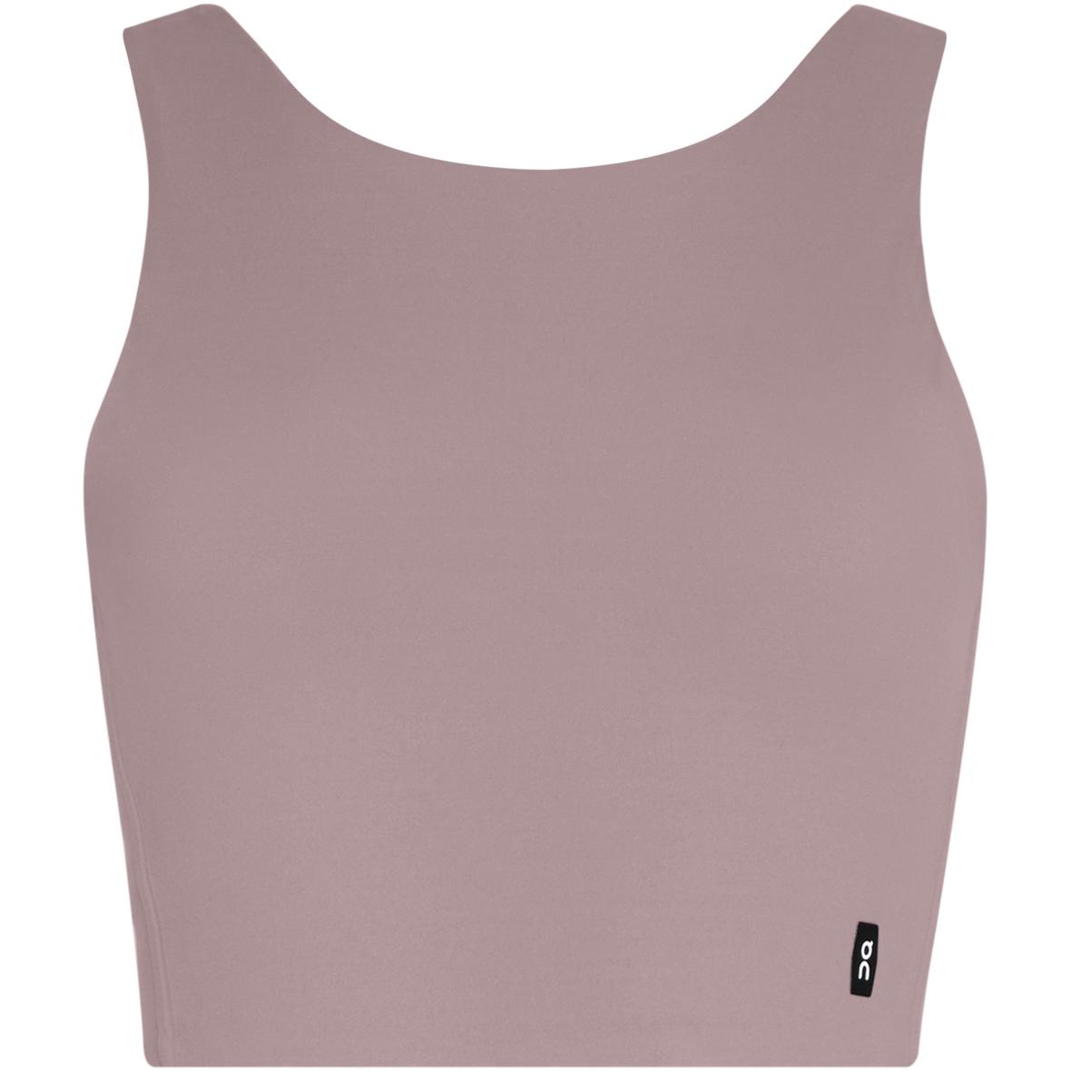Core 2-in-1 Crop Damen Laufshirt Rosa_4390__HERON | L
