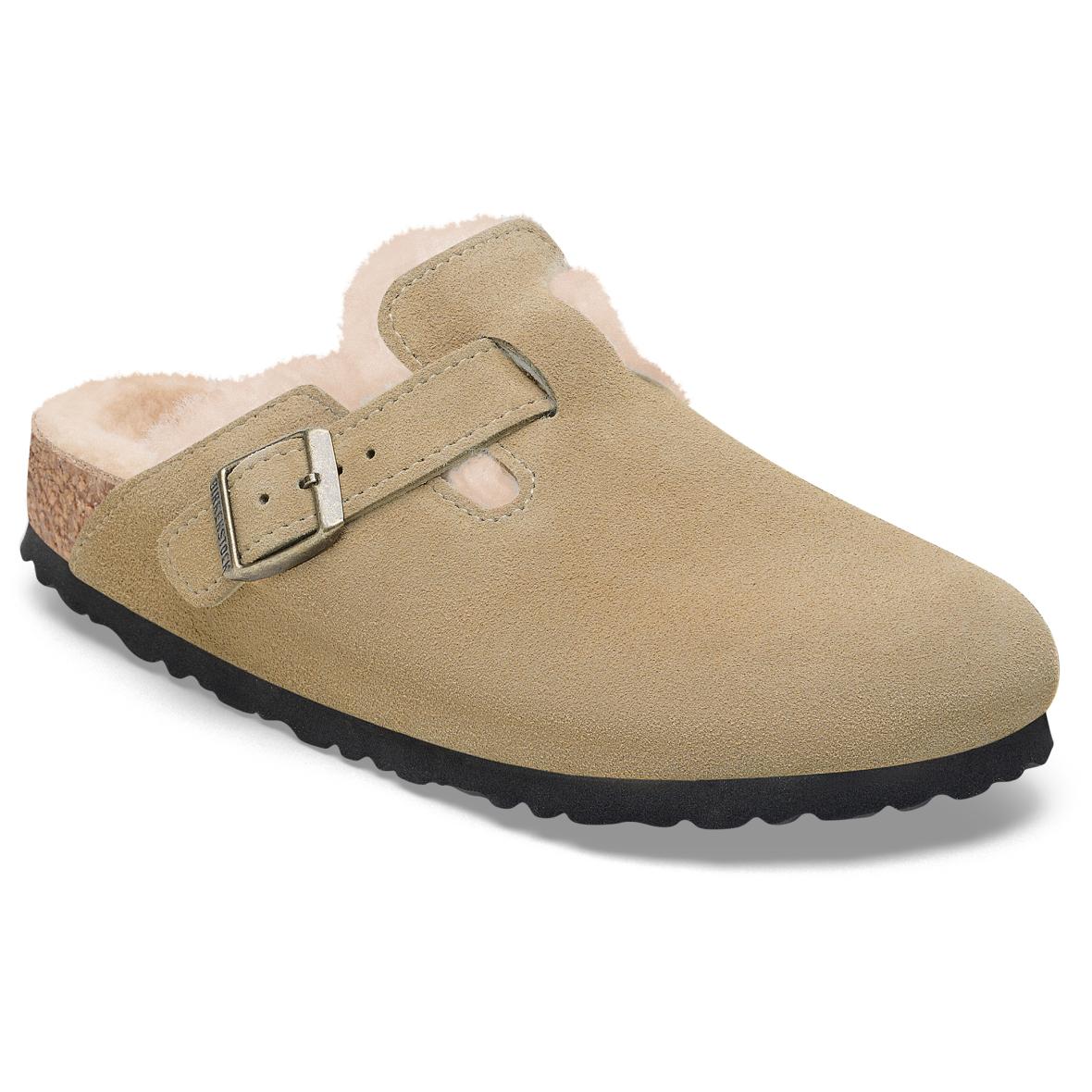  Boston Lammfell  Veloursleder Damen Sandalen Beige_250__BEIGE | 36