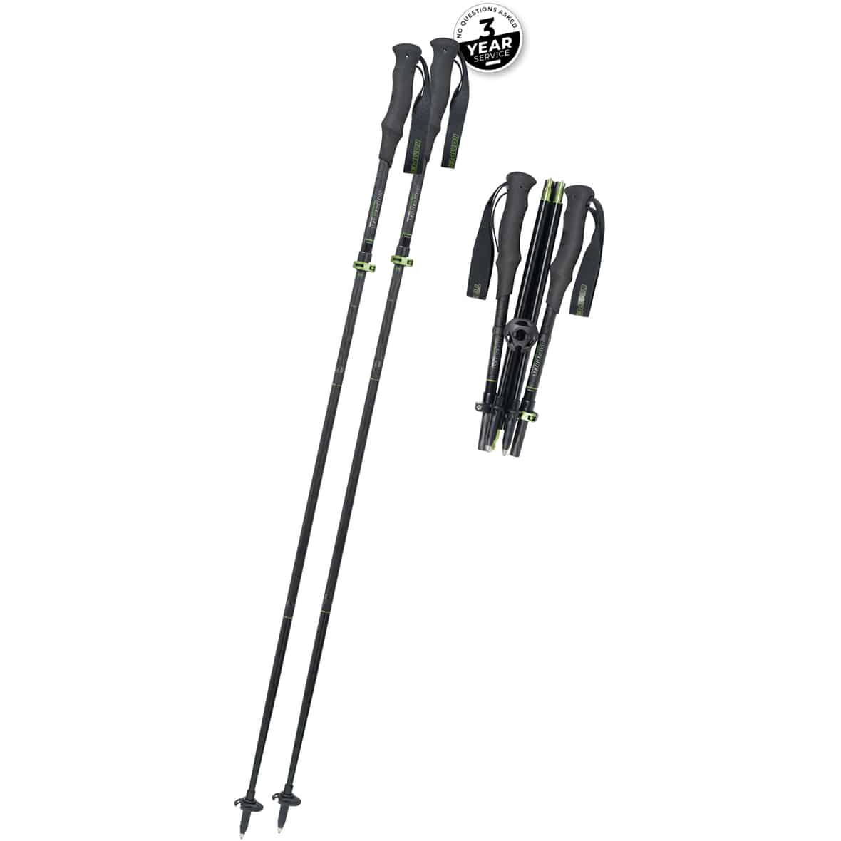 Carbon FXP.4 Approach Vario Wanderstöcke Schwarz_10__SCHWARZ,GREEN | 120-135