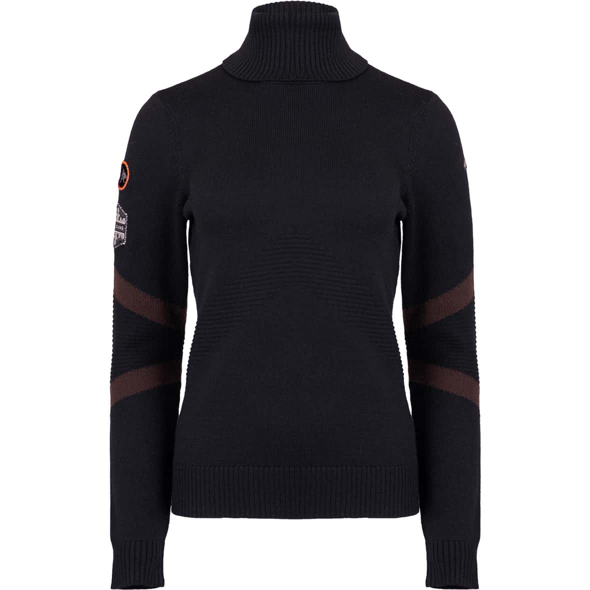 Retro Patch Damen Pullover Schwarz_K0116502 | L