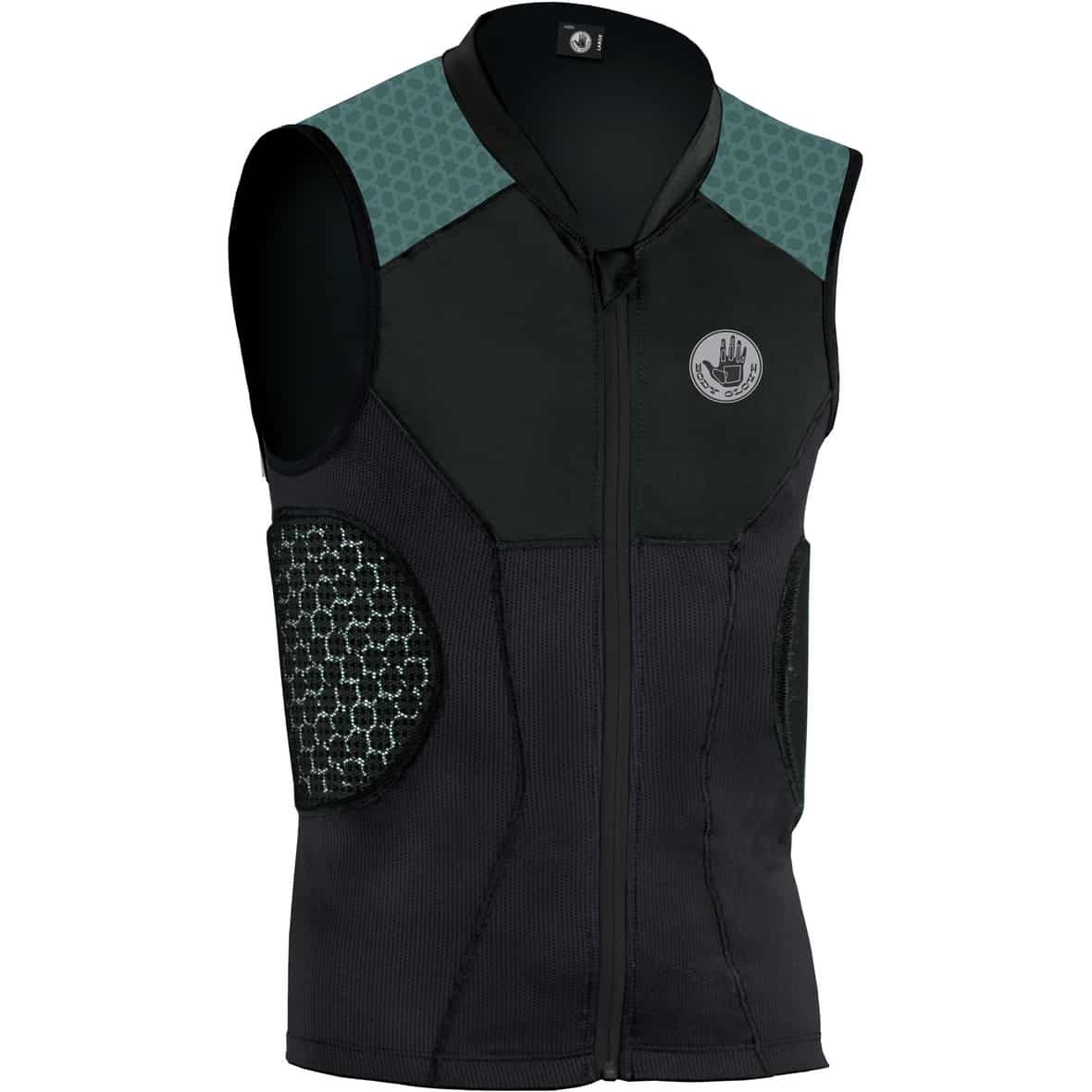 Power Pro Weste Herren Rückenprotektor Schwarz_BLACK/GREEN | S